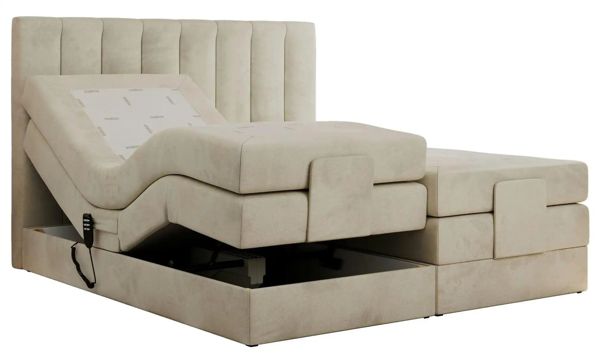 Motor Boxspringbett mit Bettkasten Comforto ¦ beige ¦ Maße (cm): B: 148 H: günstig online kaufen