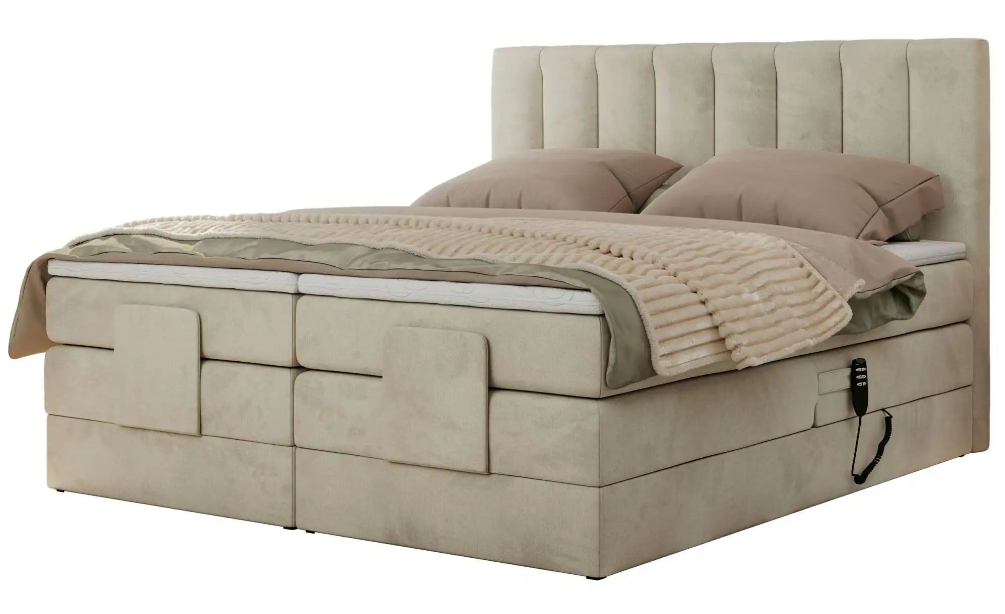 Motor Boxspringbett mit Bettkasten Comforto ¦ beige ¦ Maße (cm): B: 208 H: günstig online kaufen