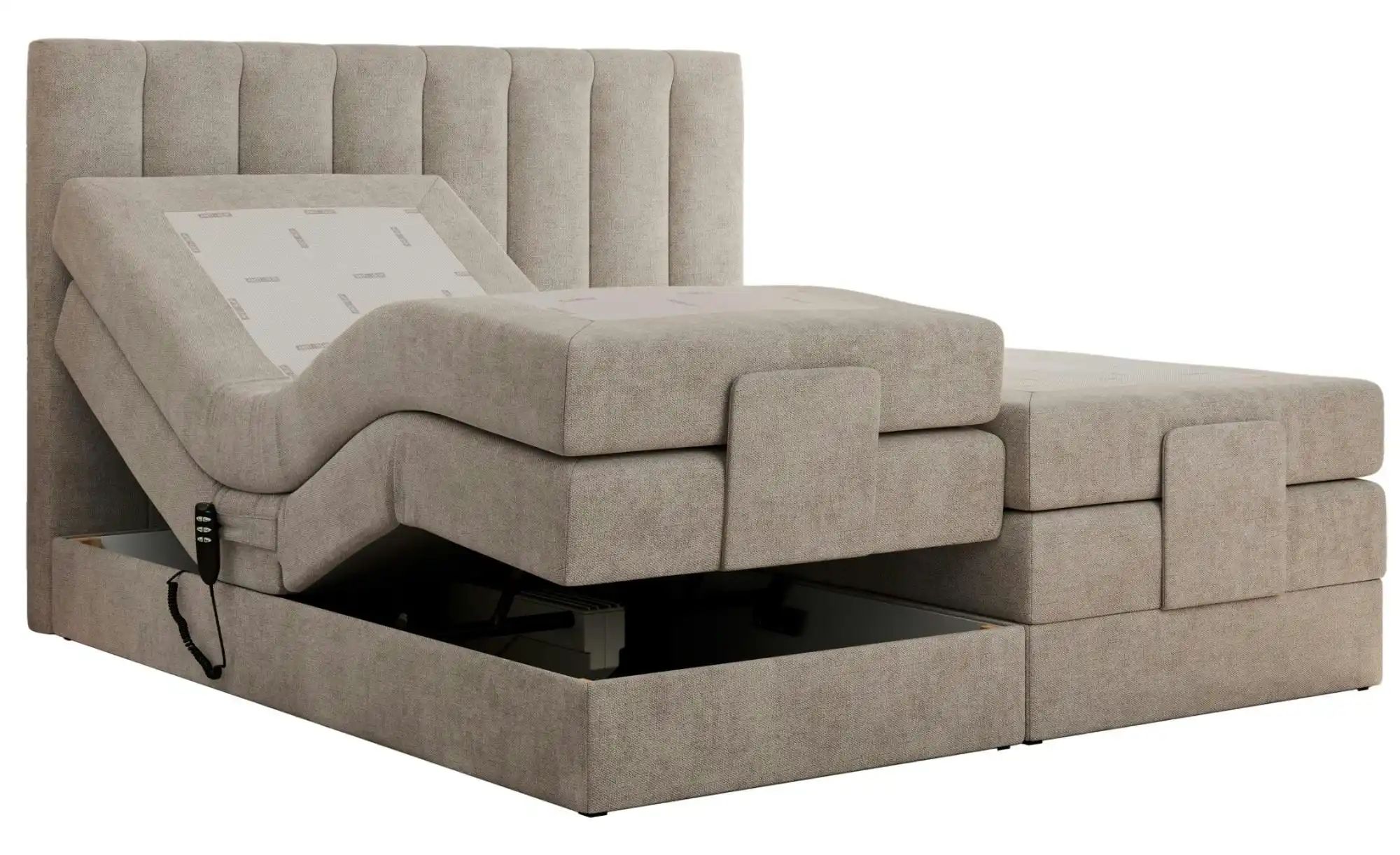 Motor Boxspringbett mit Bettkasten Comforto ¦ beige ¦ Maße (cm): B: 208 H: günstig online kaufen