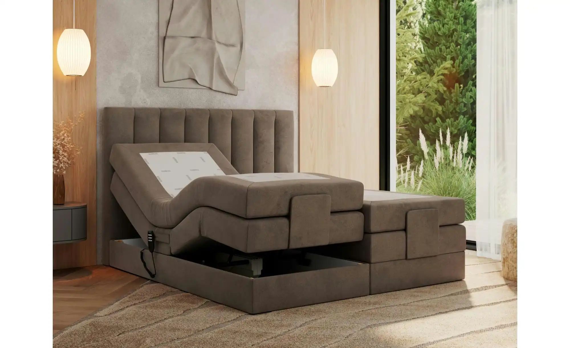 Motor Boxspringbett mit Bettkasten Comforto ¦ braun ¦ Maße (cm): B: 188 H: günstig online kaufen