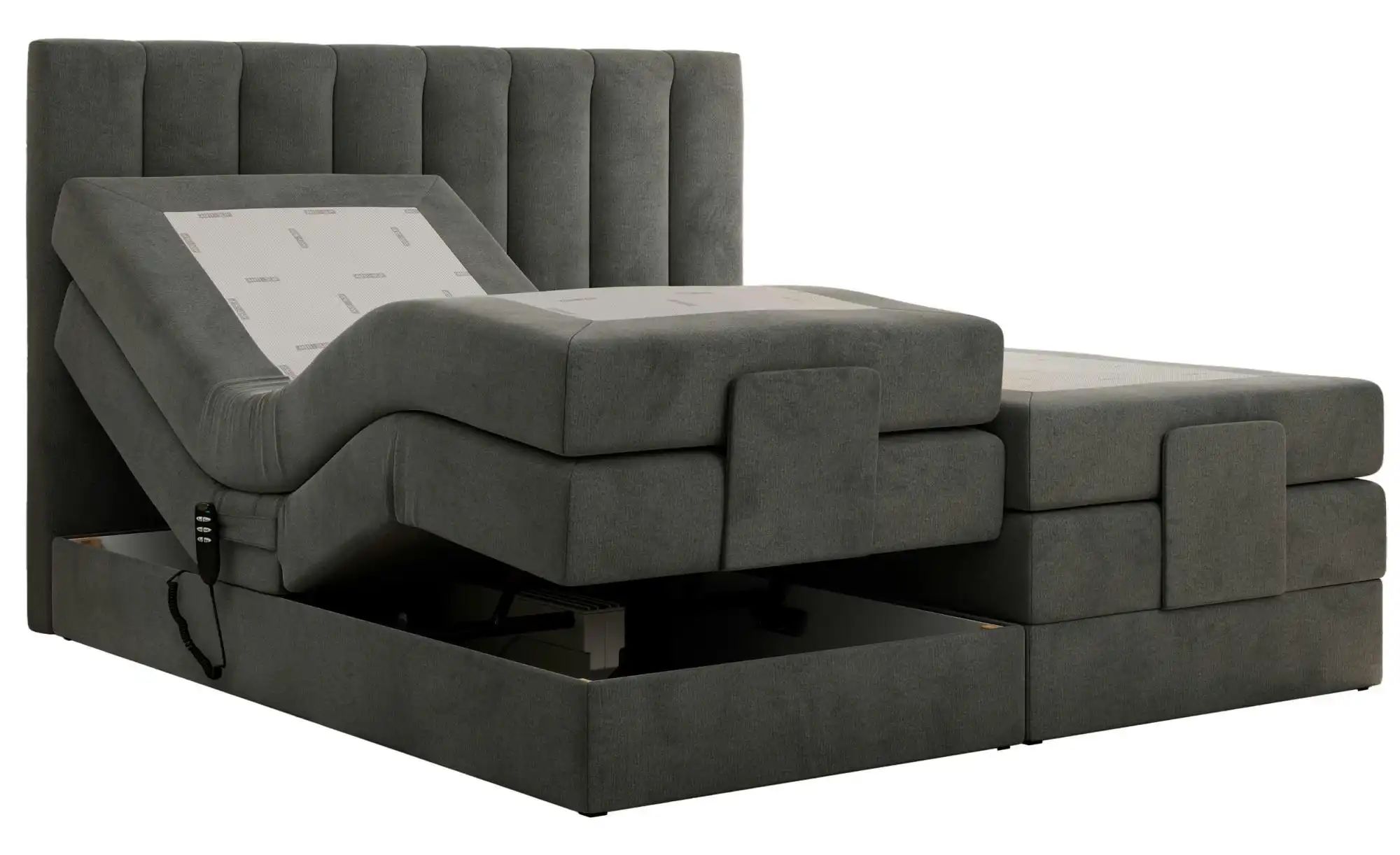 Motor Boxspringbett mit Bettkasten Comforto ¦ grau ¦ Maße (cm): B: 148 H: 1 günstig online kaufen