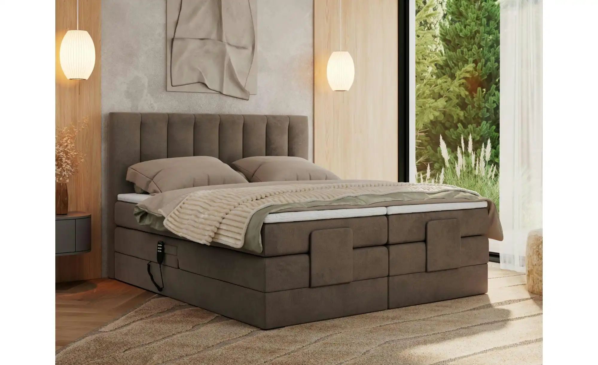 Thumbnail - Motor Boxspringbett mit Bettkasten Comforto ¦ braun ¦ Maße (cm): B: 168 H: 124 Betten > Boxspringbetten > Boxspringbette...