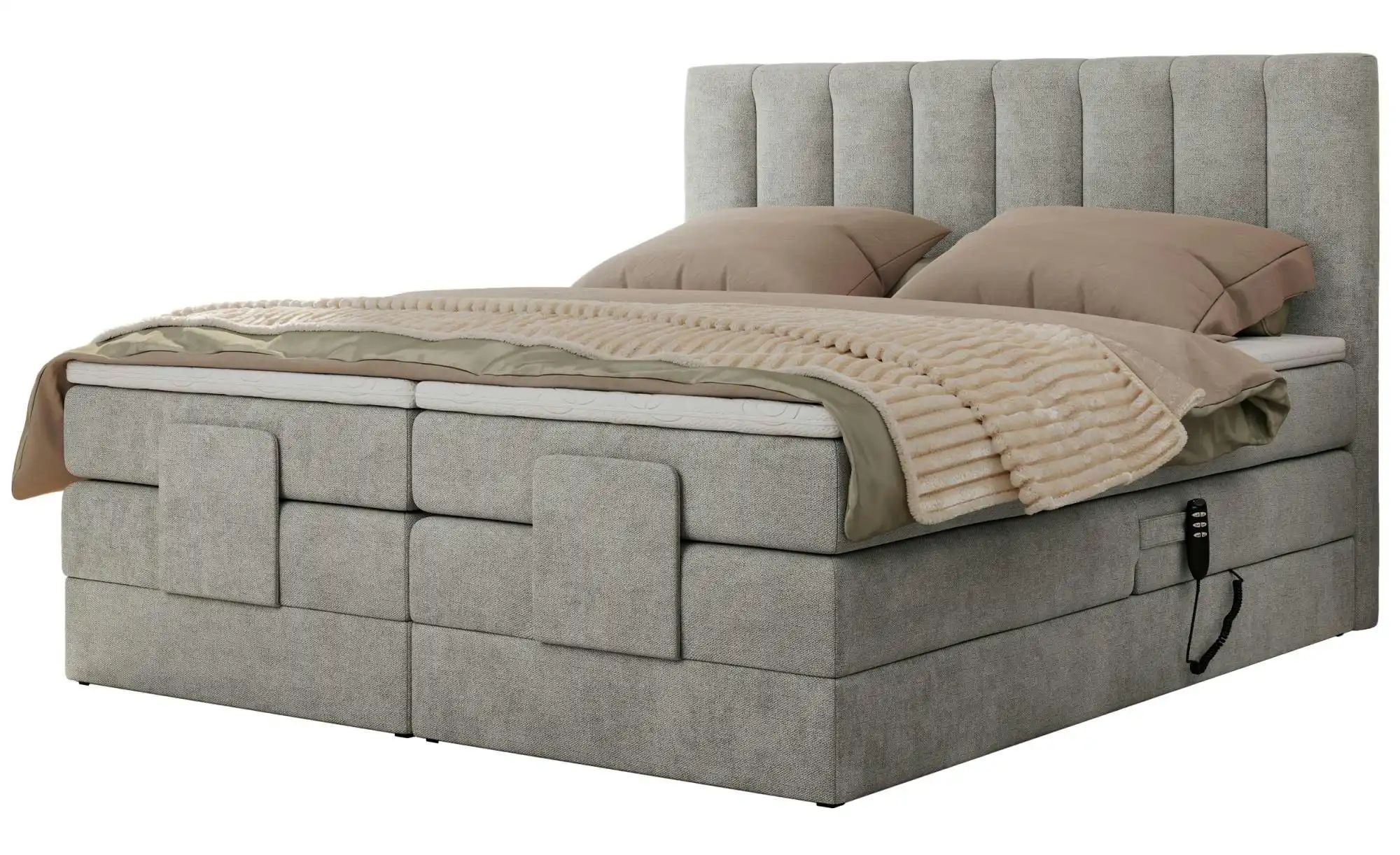 Motor Boxspringbett mit Bettkasten Comforto ¦ grau ¦ Maße (cm): B: 208 H: 124 Betten > Boxspringbetten - Höffner