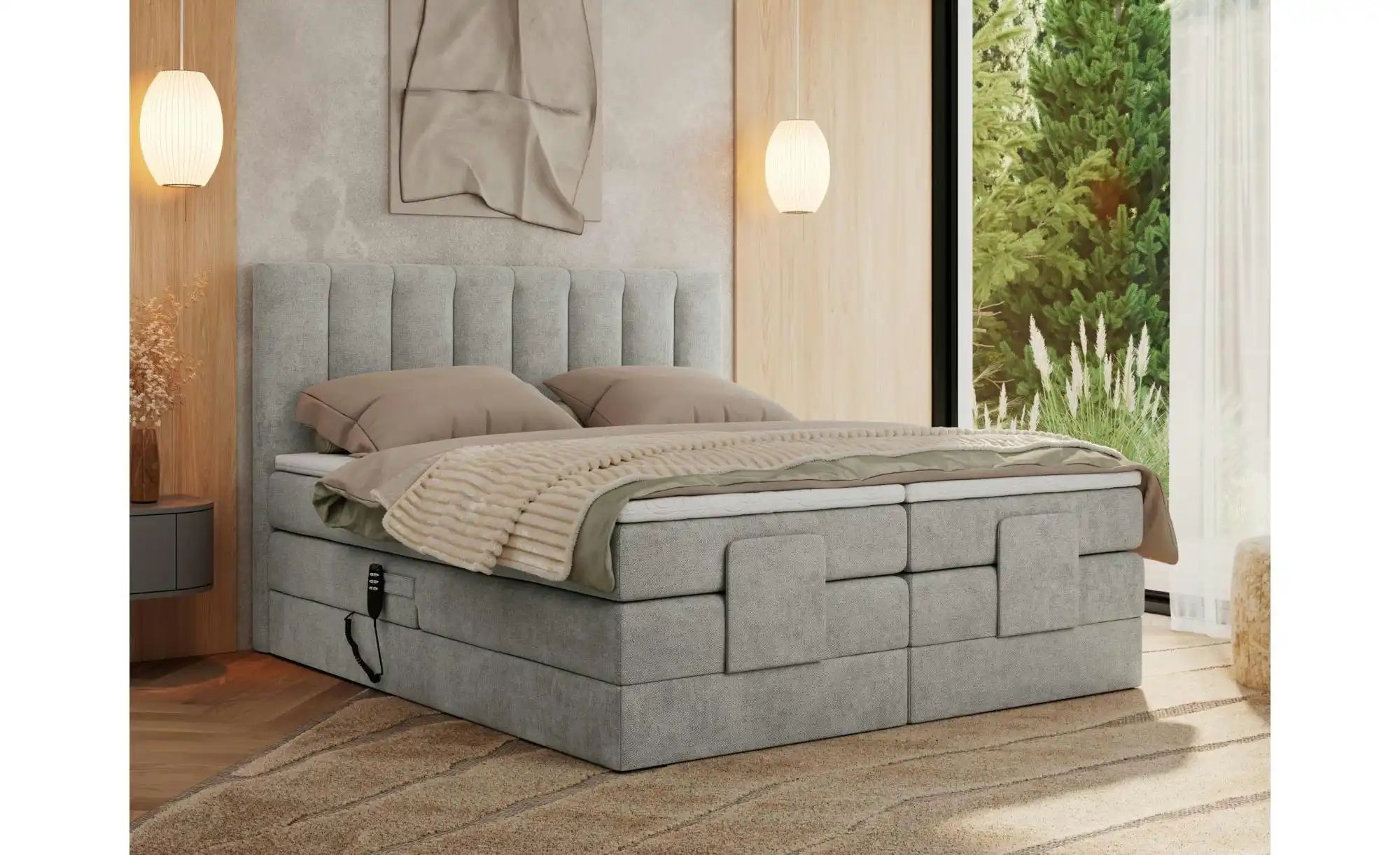 Motor Boxspringbett mit Bettkasten Comforto ¦ grau ¦ Maße (cm): B: 168 H: 1 günstig online kaufen