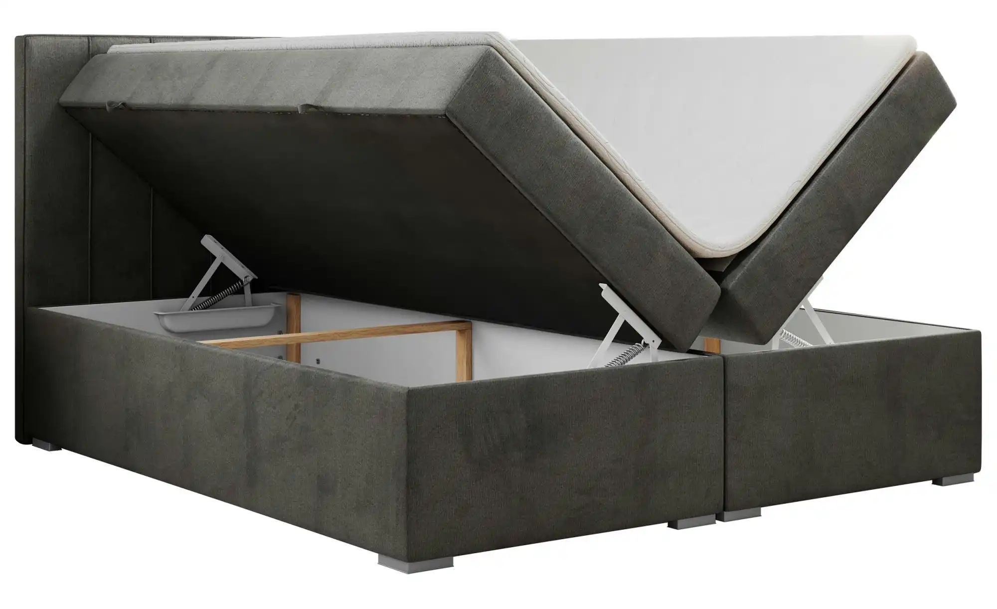 Boxbett mit Bettkasten Ally ¦ grau ¦ Maße (cm): B: 180 H: 118 Betten > Komf günstig online kaufen