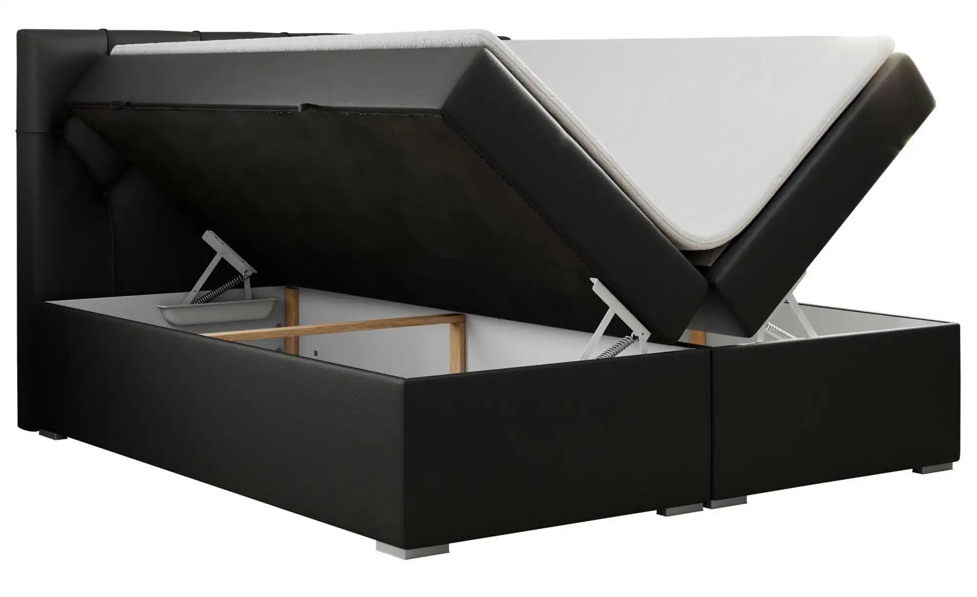 Boxbett mit Bettkasten Alda ¦ schwarz ¦ Maße (cm): B: 120 H: 118 Betten > K günstig online kaufen