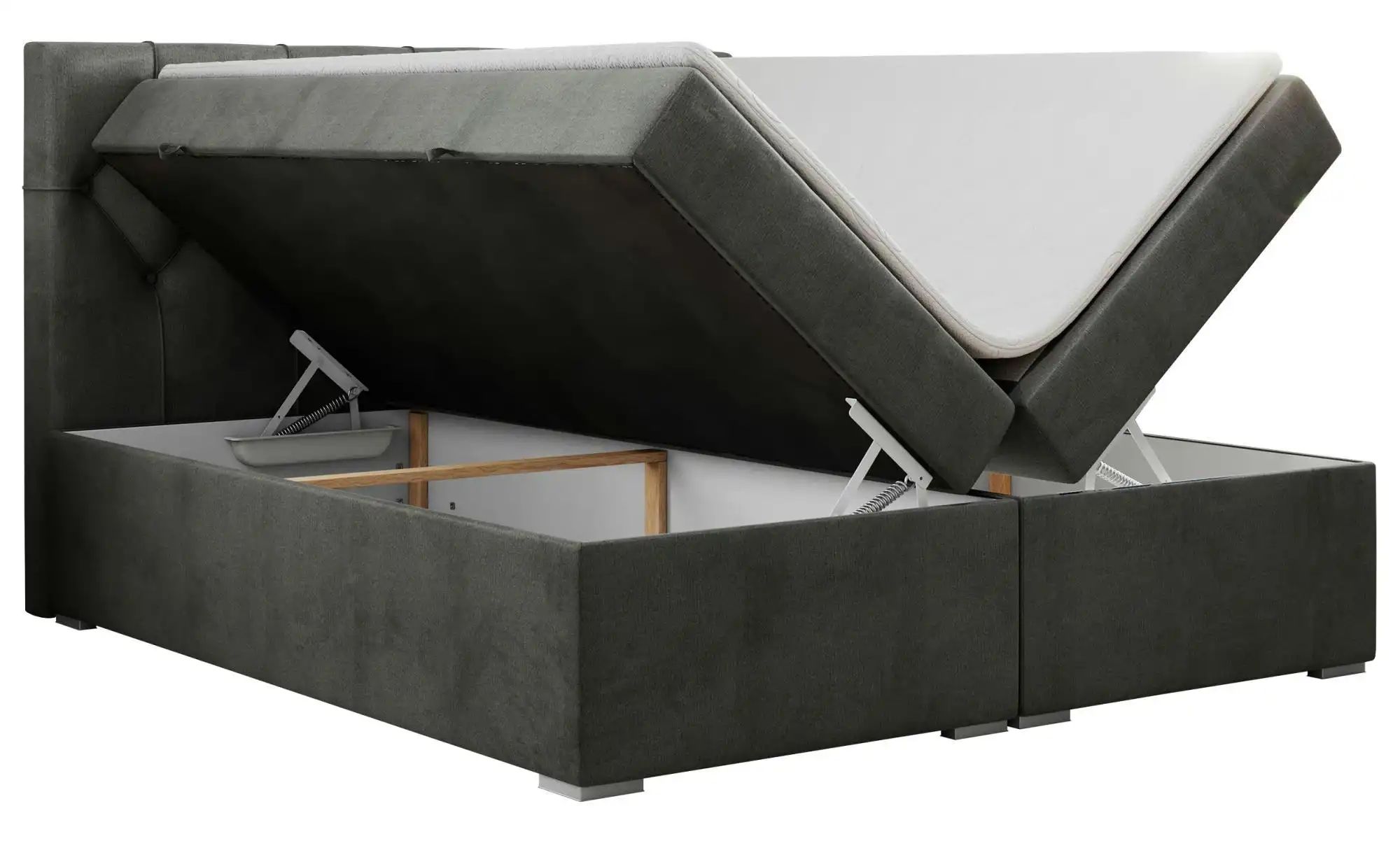 Boxbett mit Bettkasten Alda ¦ grau ¦ Maße (cm): B: 140 H: 118 Betten > Komf günstig online kaufen