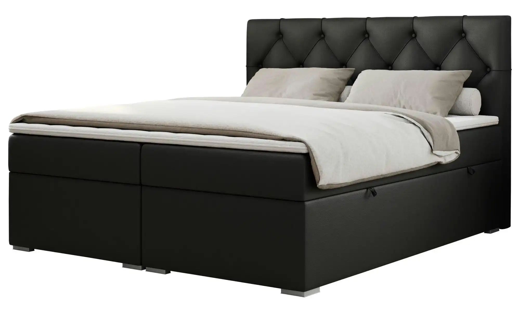 Boxbett mit Bettkasten Alda ¦ schwarz ¦ Maße (cm): B: 180 H: 118 Betten > K günstig online kaufen