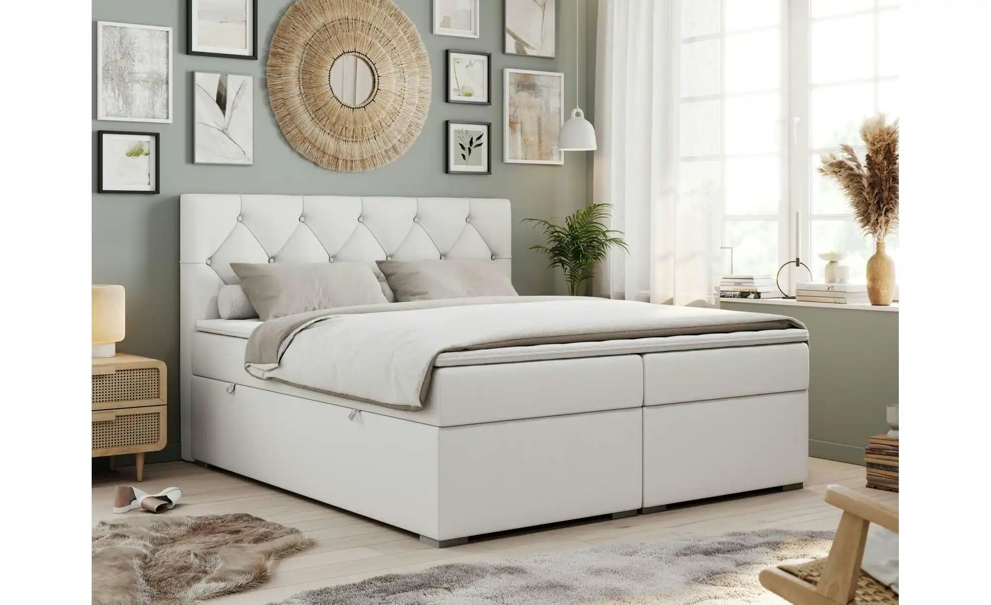Thumbnail - Boxbett mit Bettkasten Alda ¦ weiß ¦ Maße (cm): B: 180 H: 118 Betten > Komfortbetten - Höffner