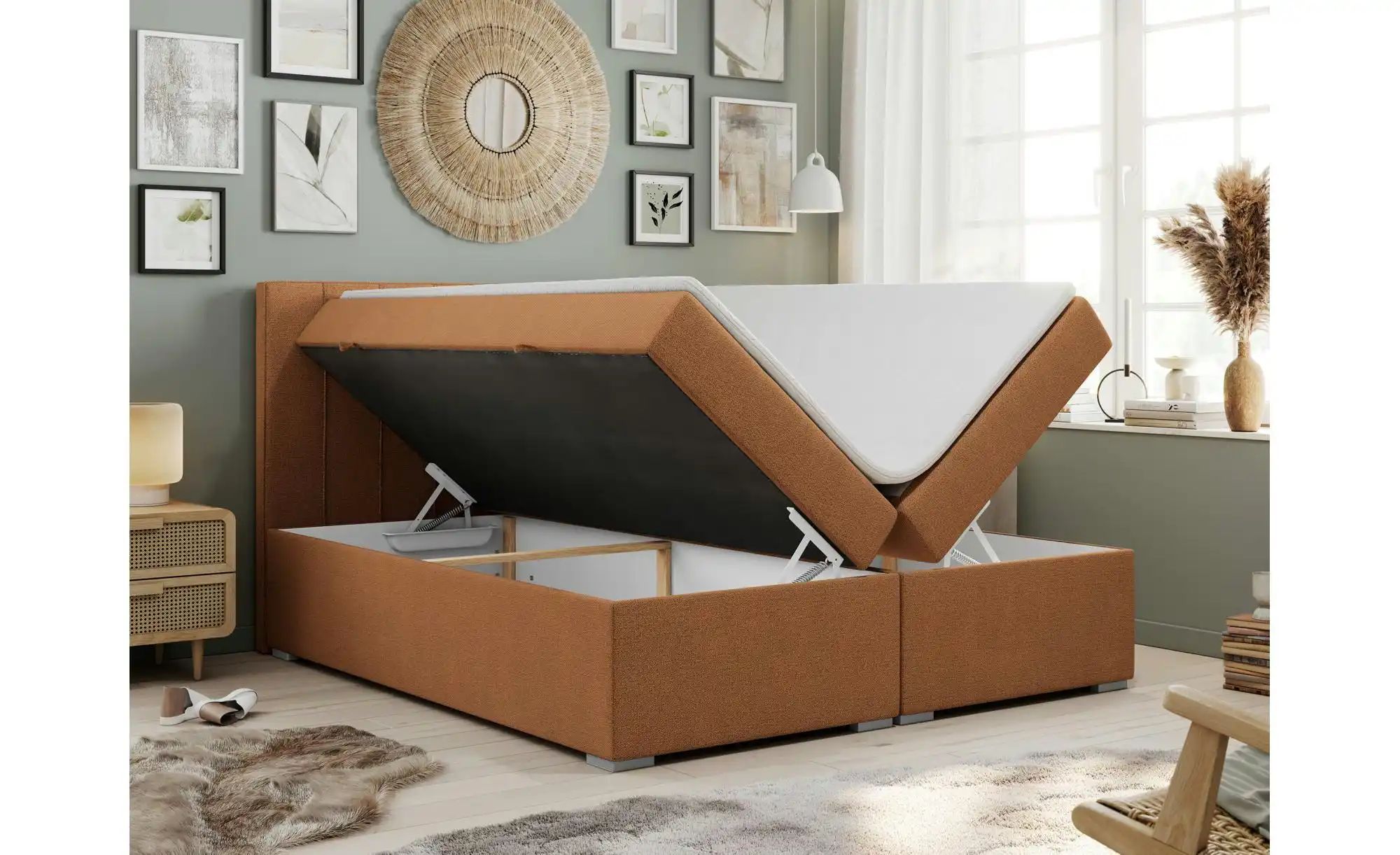 Boxbett mit Bettkasten Ally ¦ orange ¦ Maße (cm): B: 120 H: 118 Betten > Ko günstig online kaufen
