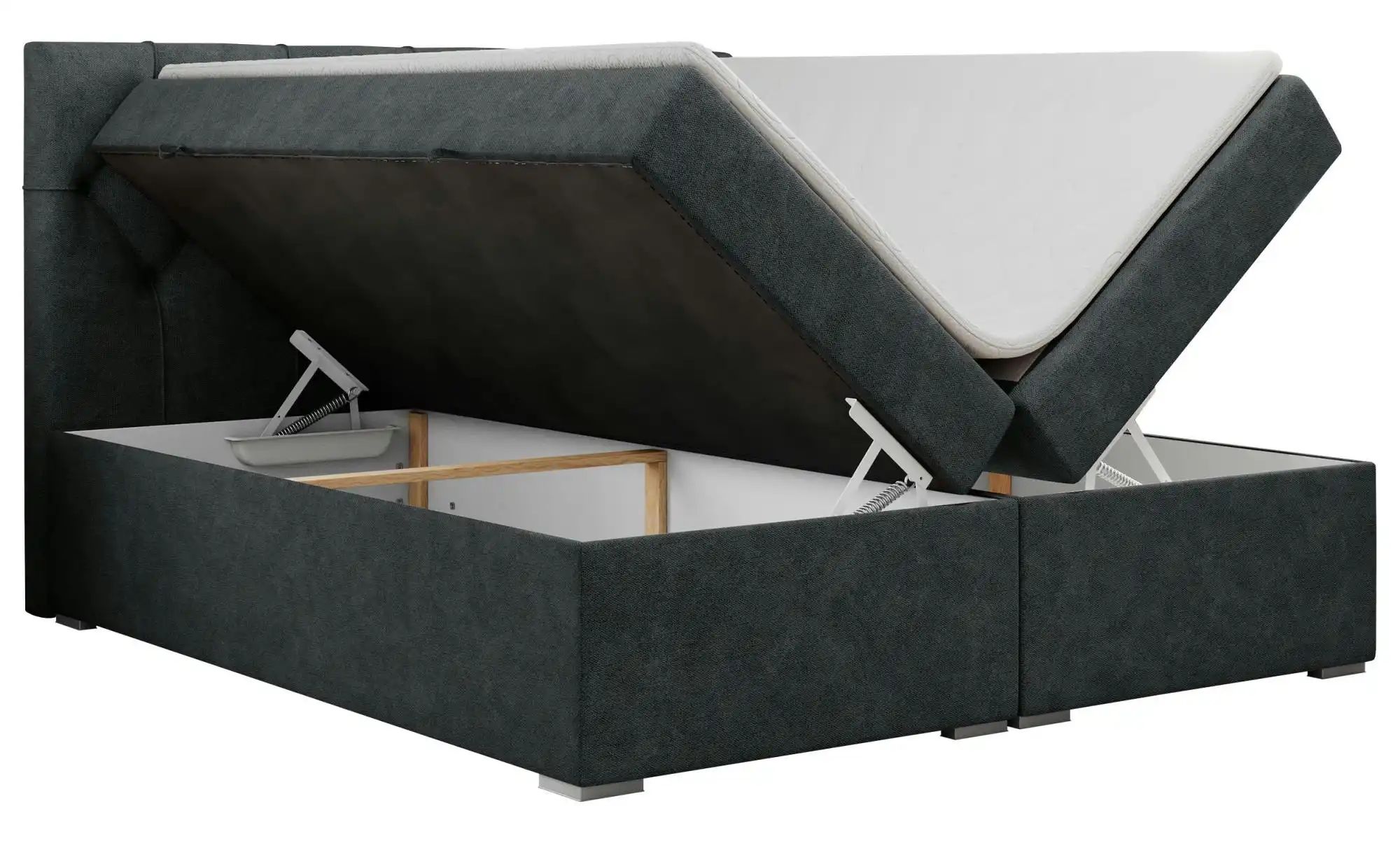 Boxbett mit Bettkasten Alda ¦ grau ¦ Maße (cm): B: 160 H: 118 Betten > Komf günstig online kaufen