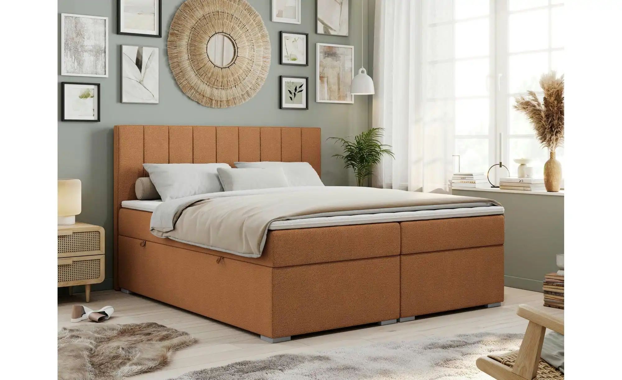 Boxbett mit Bettkasten Ally ¦ orange ¦ Maße (cm): B: 180 H: 118 Betten > Ko günstig online kaufen