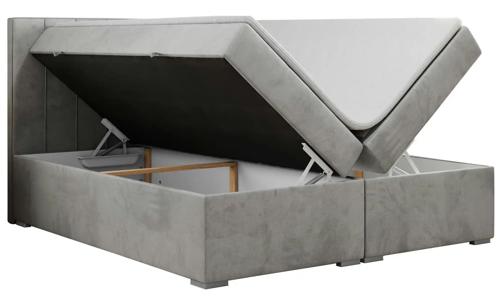 Boxbett mit Bettkasten Ally ¦ silber ¦ Maße (cm): B: 140 H: 118 Betten > Po günstig online kaufen