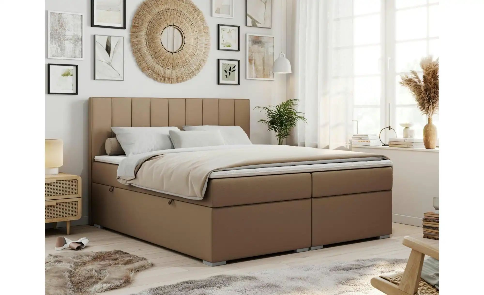 Boxbett mit Bettkasten Ally ¦ braun ¦ Maße (cm): B: 120 H: 118 Betten > Kom günstig online kaufen