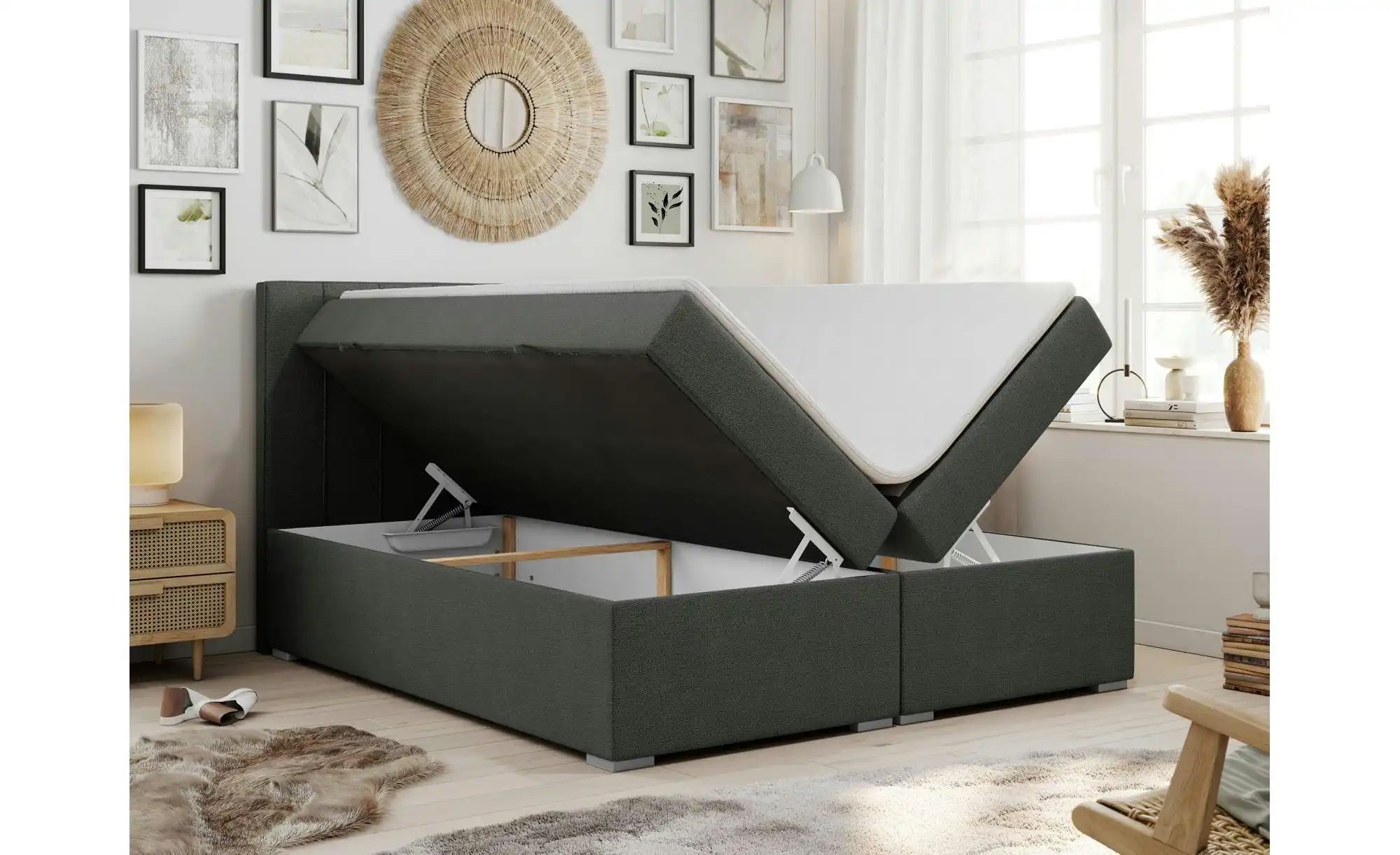 Boxbett mit Bettkasten Ally ¦ grau ¦ Maße (cm): B: 140 H: 118 Betten > Komf günstig online kaufen
