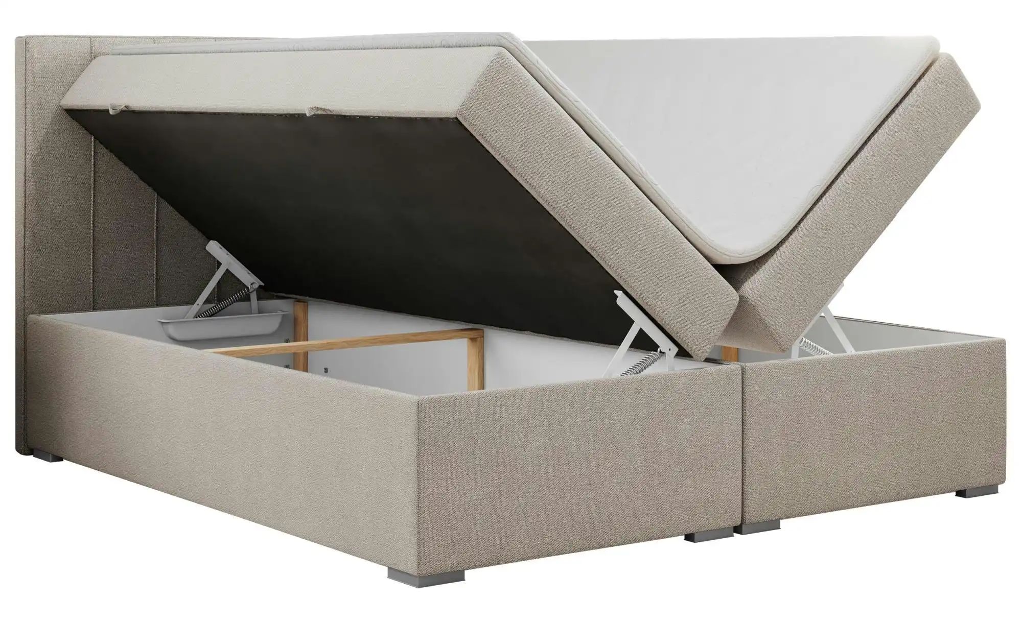 Thumbnail - Boxbett mit Bettkasten Ally ¦ beige ¦ Maße (cm): B: 180 H: 118 Betten > Komfortbetten - Höffner