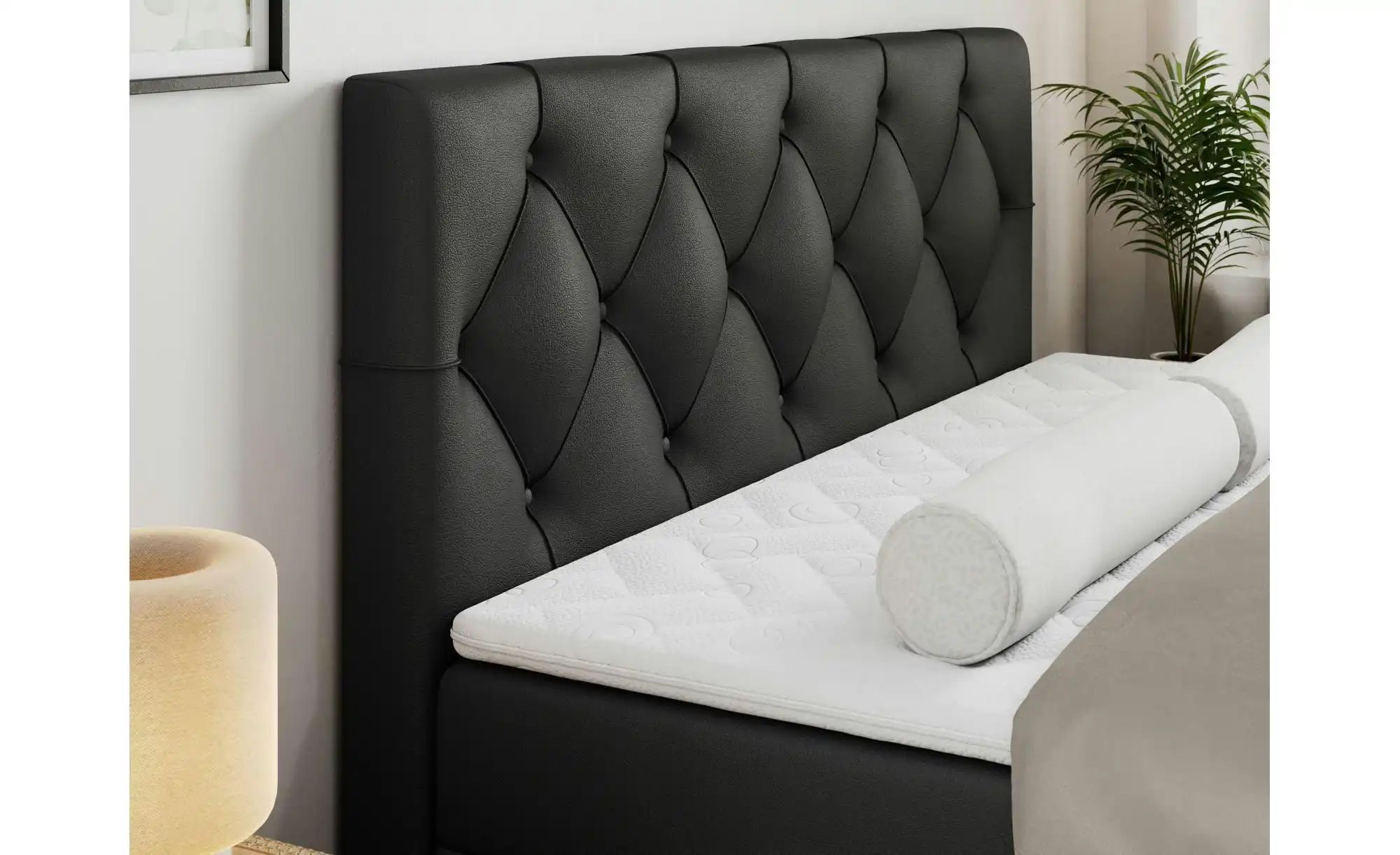 Thumbnail - Boxbett mit Bettkasten Alda ¦ schwarz ¦ Maße (cm): B: 200 H: 118 Betten > Komfortbetten - Höffner