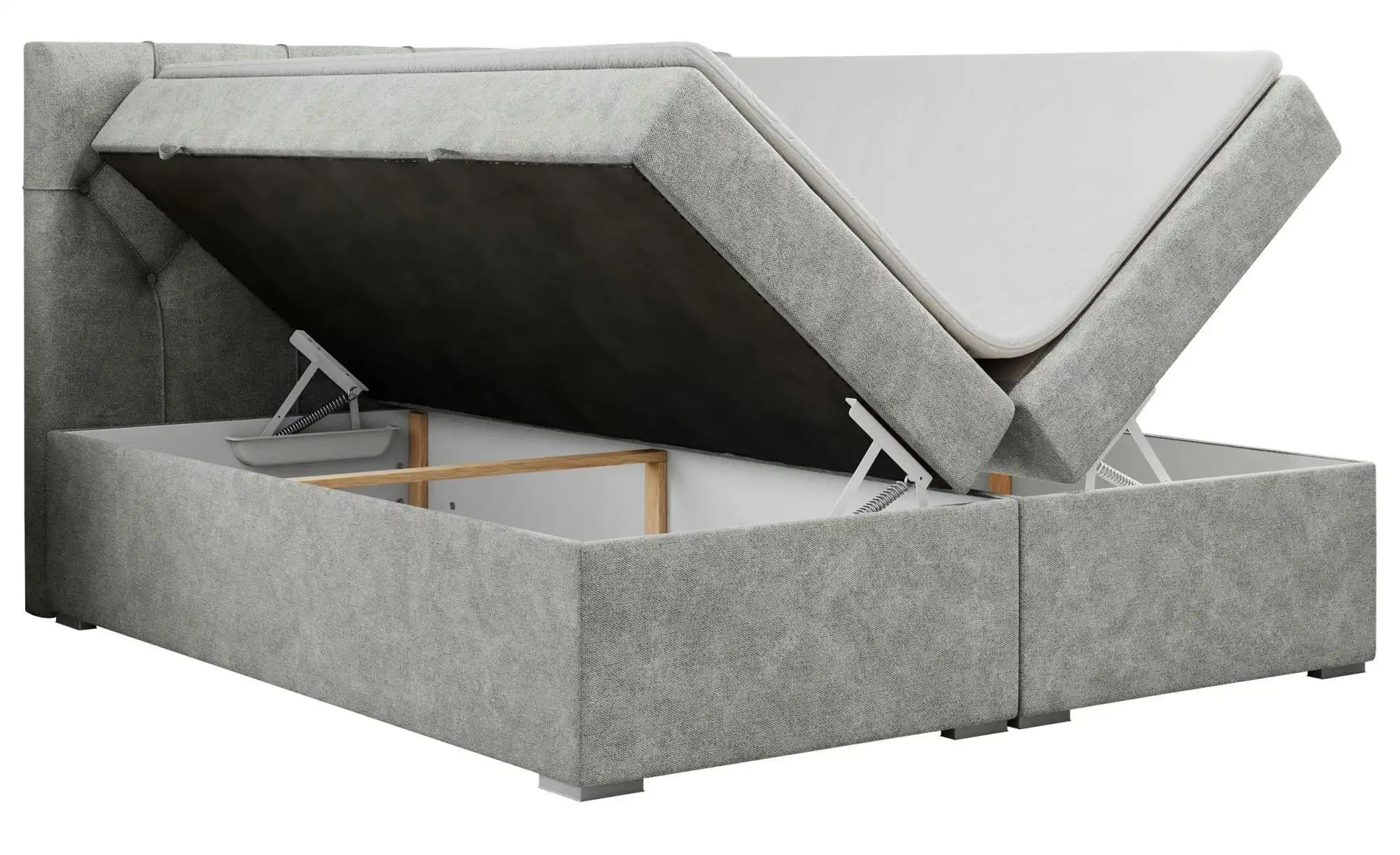 Boxbett mit Bettkasten Alda ¦ grau ¦ Maße (cm): B: 200 H: 118 Betten > Komf günstig online kaufen