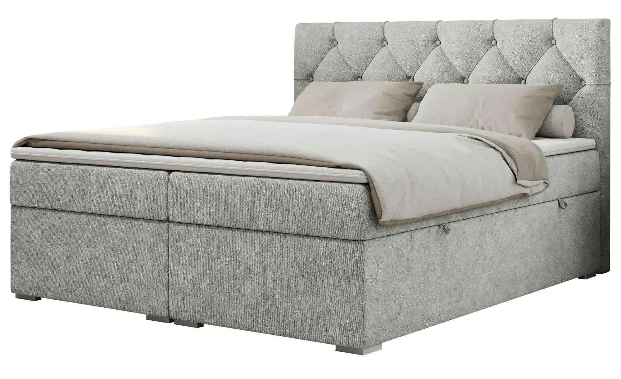 Boxbett mit Bettkasten Alda ¦ grau ¦ Maße (cm): B: 200 H: 118 Betten > Komf günstig online kaufen