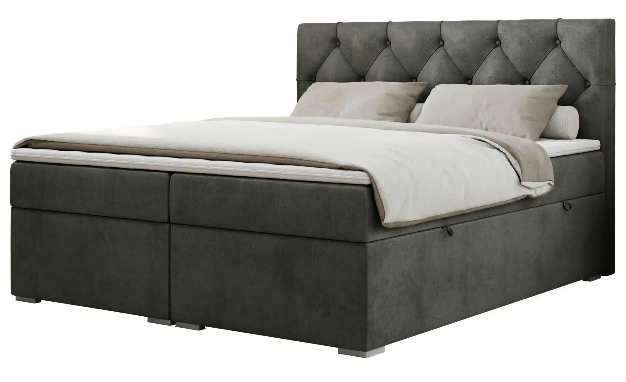 Boxbett mit Bettkasten Alda ¦ grau ¦ Maße (cm): B: 200 H: 118 Betten > Komf günstig online kaufen