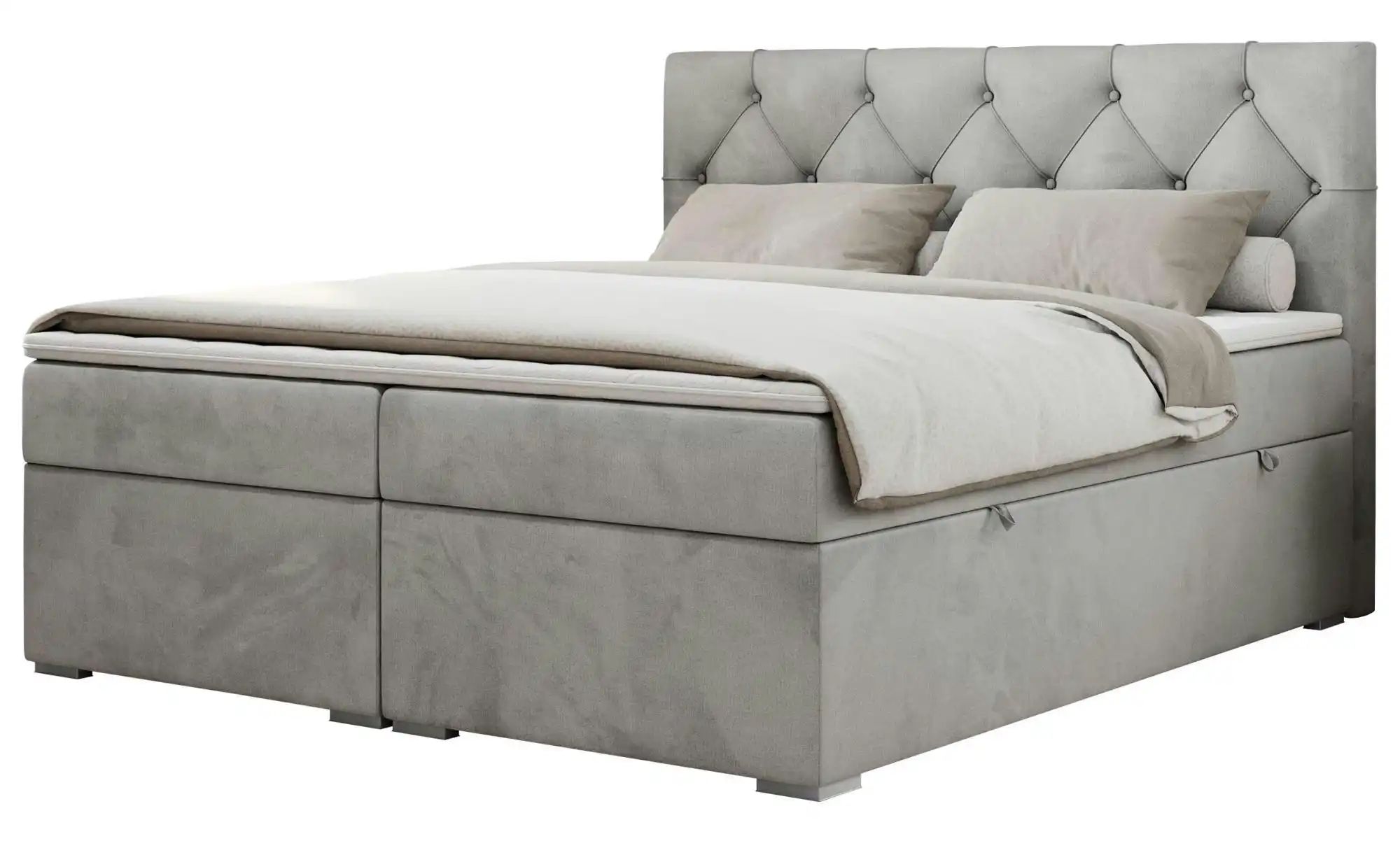 Boxbett mit Bettkasten Alda ¦ silber ¦ Maße (cm): B: 140 H: 118 Betten > Po günstig online kaufen