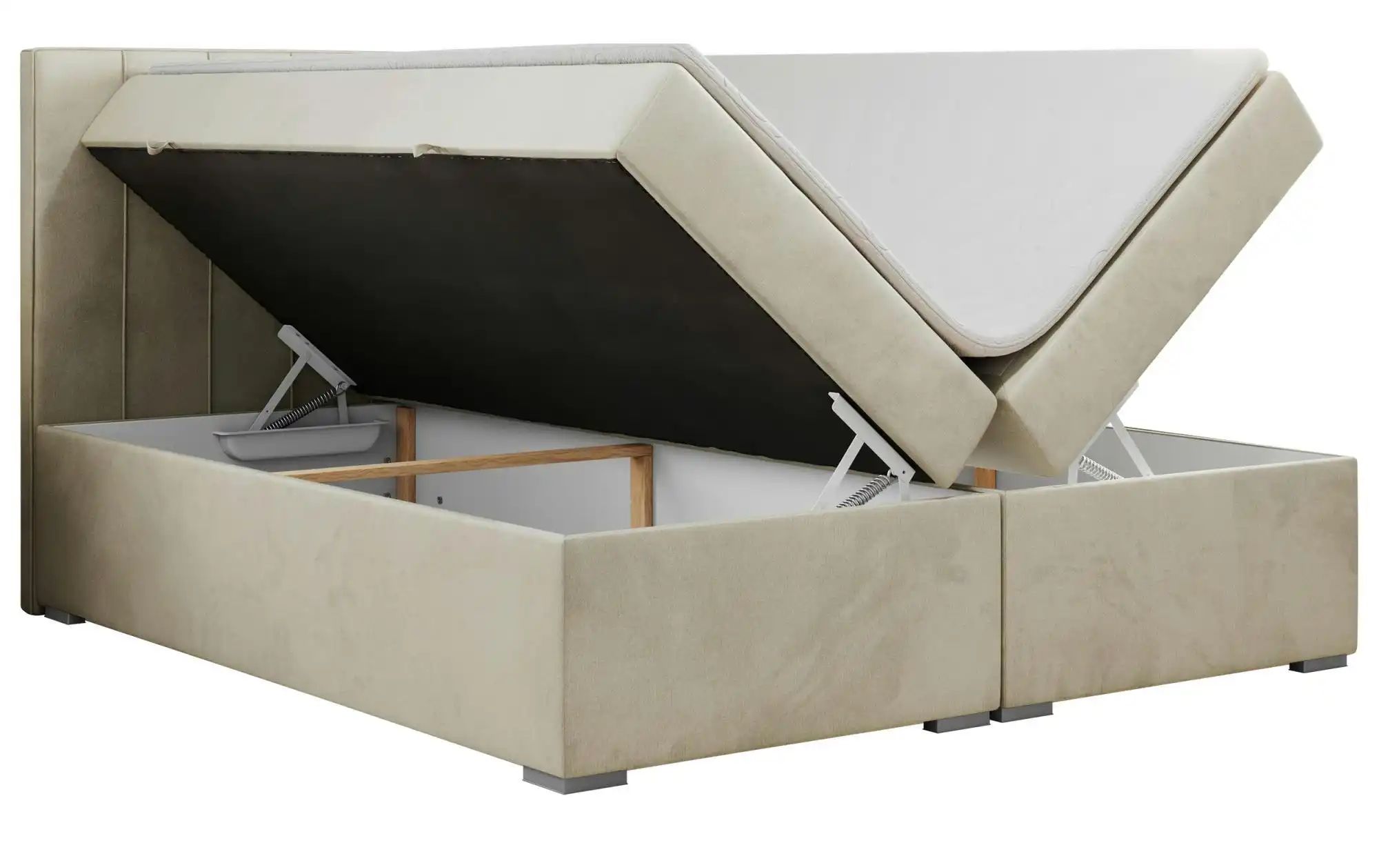 Boxbett mit Bettkasten Ally ¦ beige ¦ Maße (cm): B: 180 H: 118 Betten > Kom günstig online kaufen