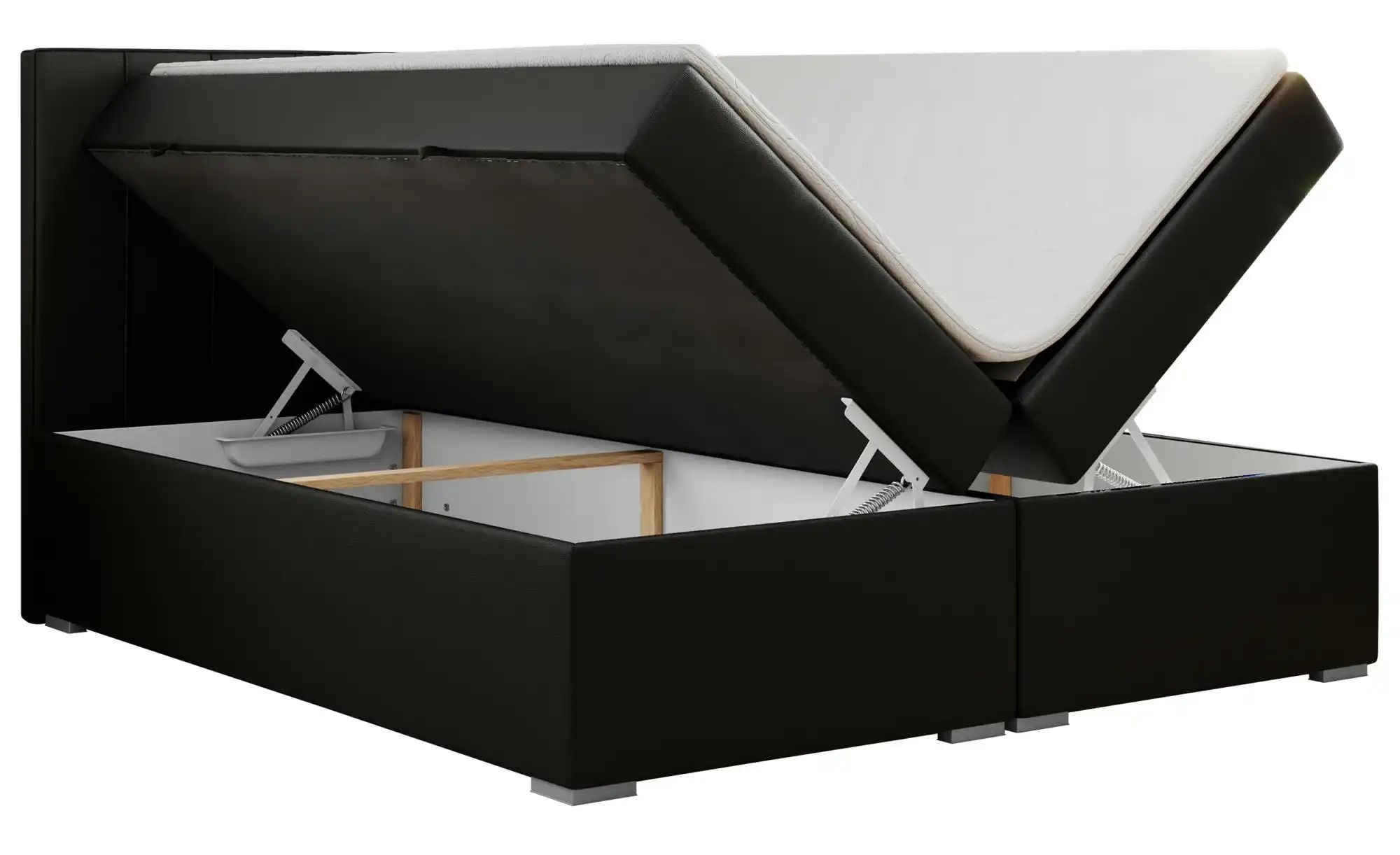 Boxbett mit Bettkasten Ally ¦ schwarz ¦ Maße (cm): B: 200 H: 118 Betten > K günstig online kaufen