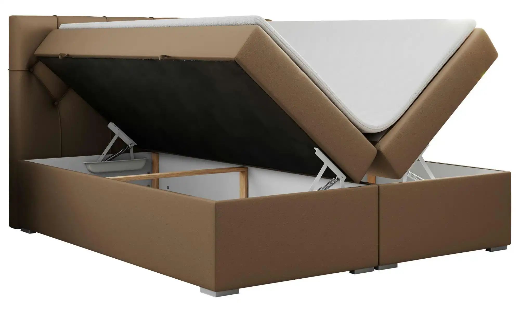 Boxbett mit Bettkasten Alda ¦ braun ¦ Maße (cm): B: 180 H: 118 Betten > Kom günstig online kaufen