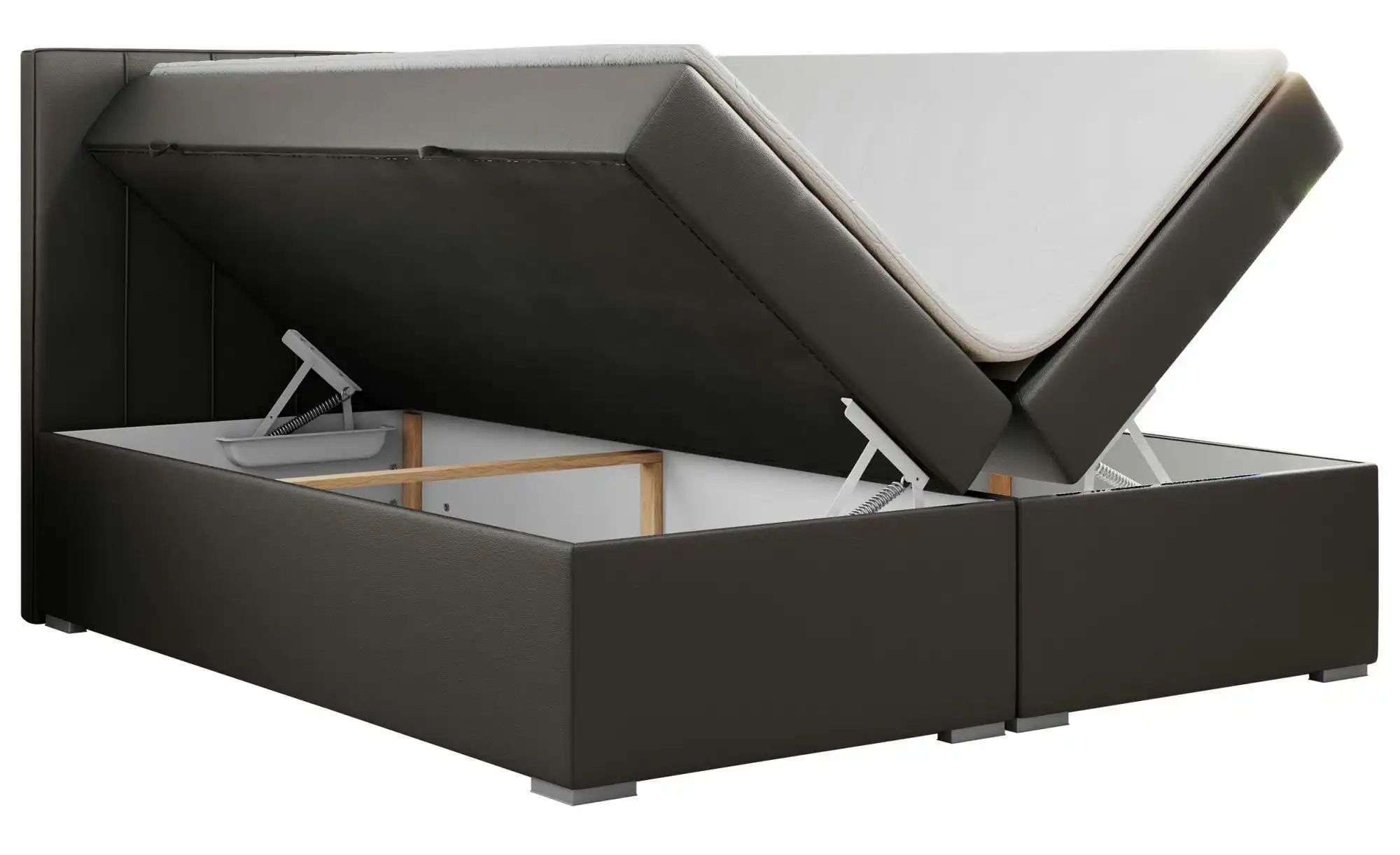 Boxbett mit Bettkasten Ally ¦ grau ¦ Maße (cm): B: 200 H: 118 Betten > Komf günstig online kaufen
