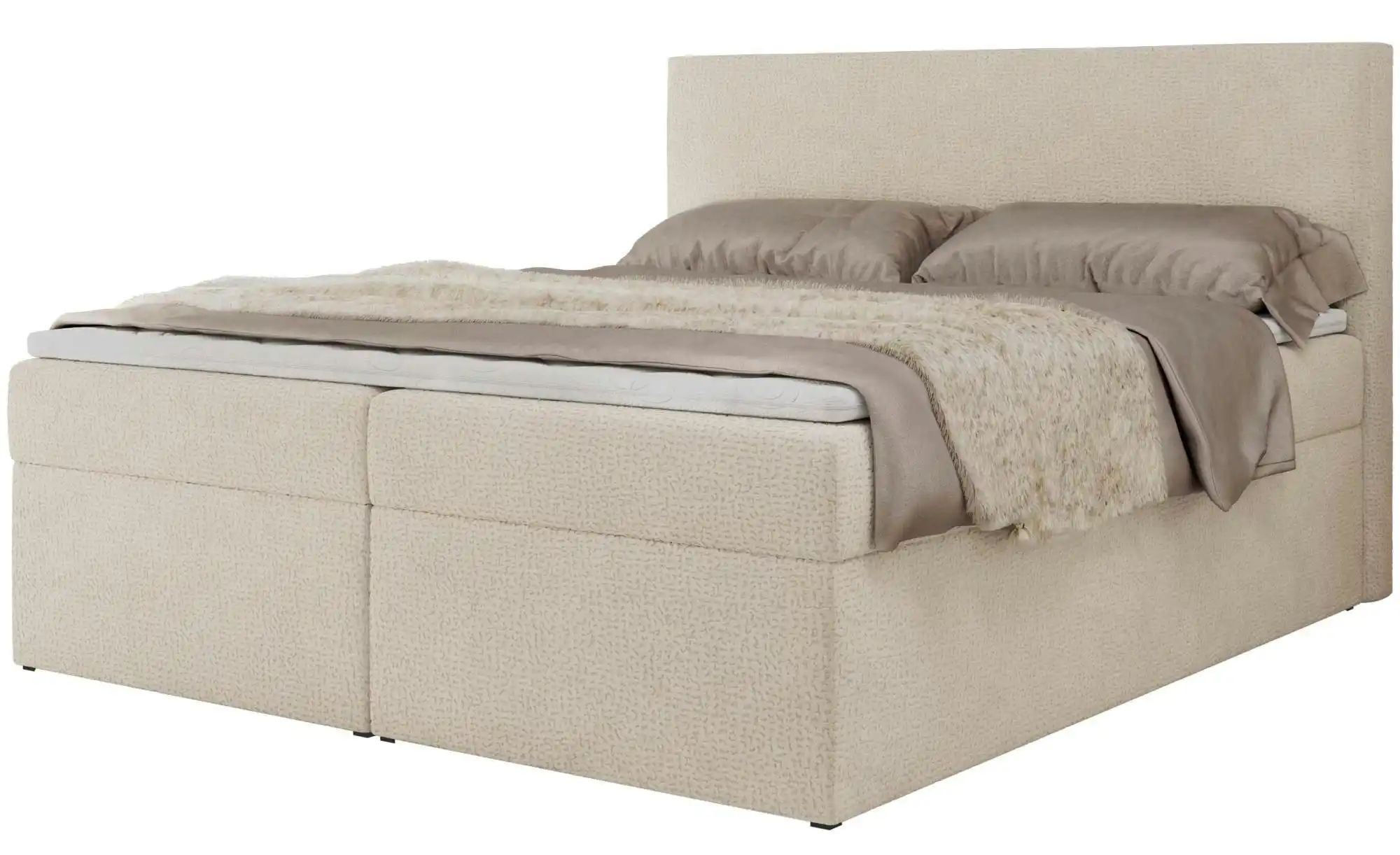 Boxbett mit Bettkasten Jaguar ¦ beige ¦ Maße (cm): B: 144 H: 119 Betten > K günstig online kaufen