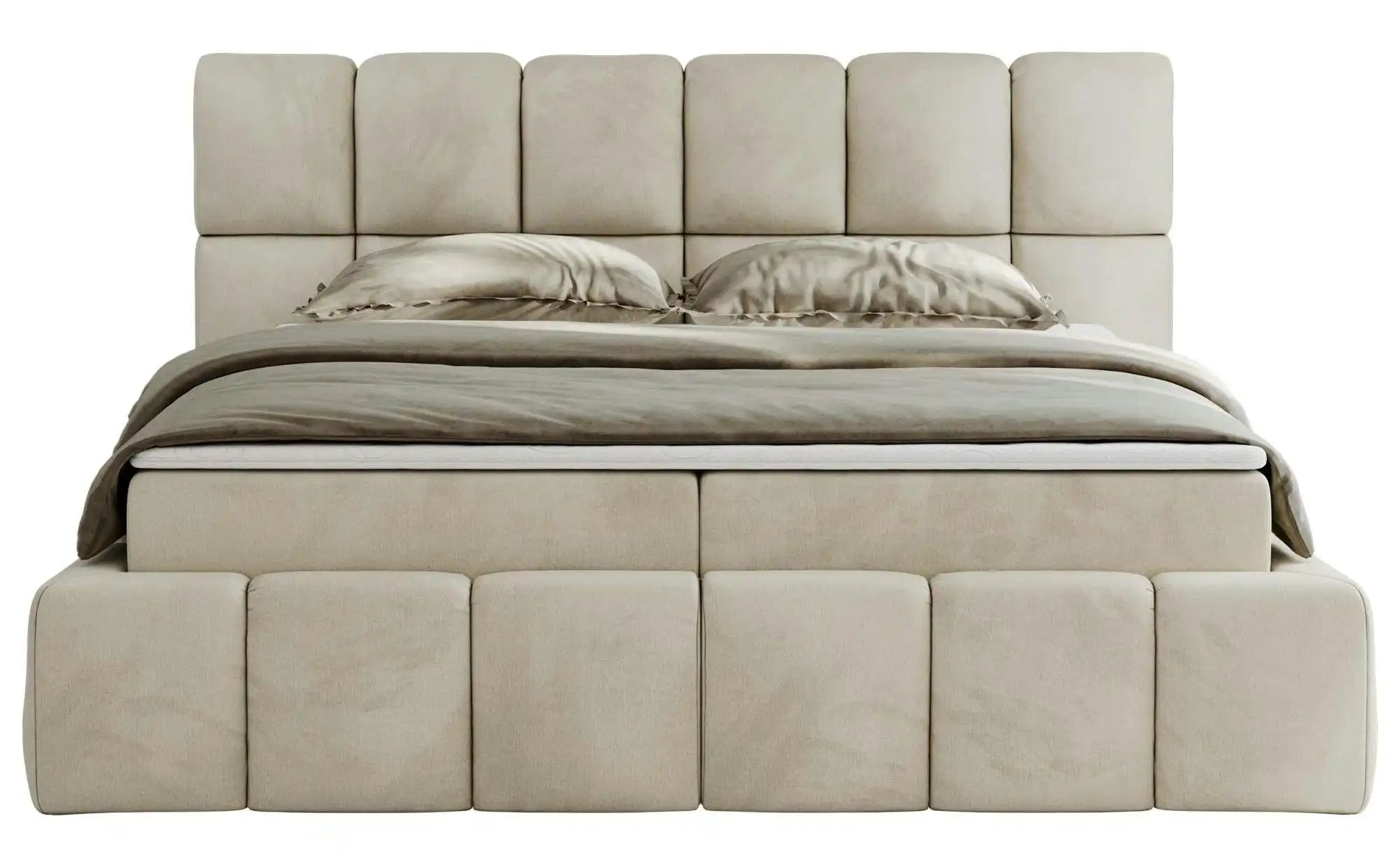 Boxbett mit Bettkasten Nira ¦ beige ¦ Maße (cm): B: 194 H: 113 Betten > Kom günstig online kaufen