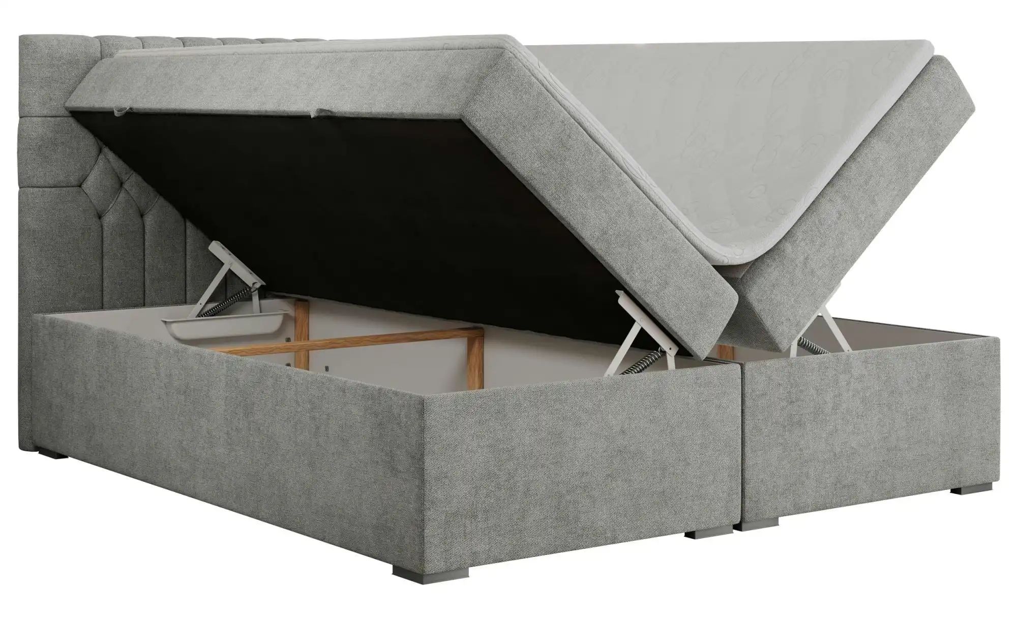 Thumbnail - Boxbett mit Bettkasten Pera ¦ silber ¦ Maße (cm): B: 140 H: 125 Betten > Komfortbetten - Höffner