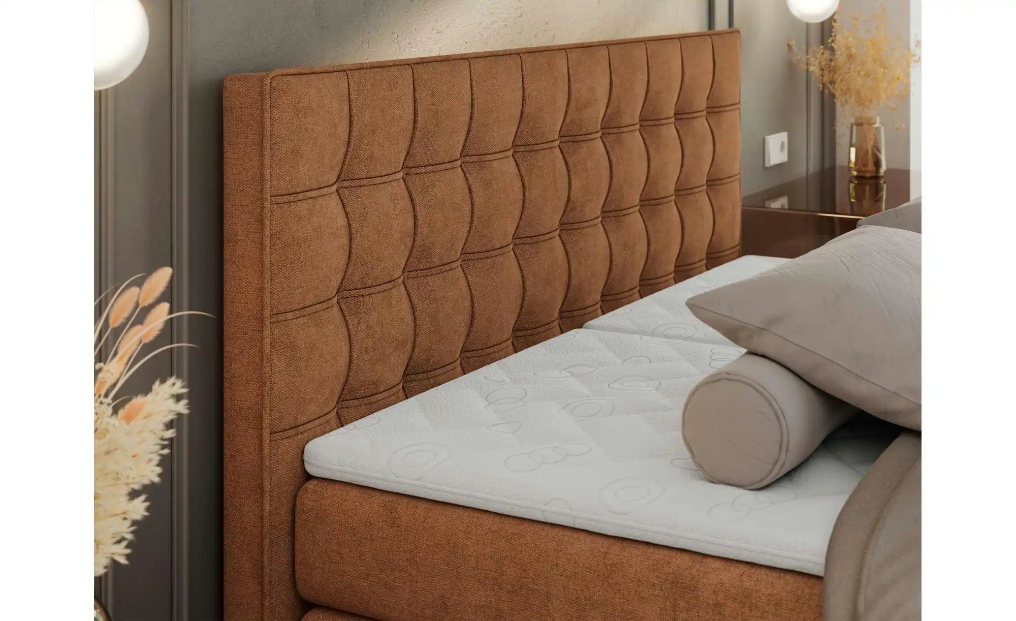 Thumbnail - Motor Boxspringbett mit Bettkasten Elektro ¦ orange ¦ Maße (cm): B: 168 H: 118 Betten > Komfortbetten - Höffner