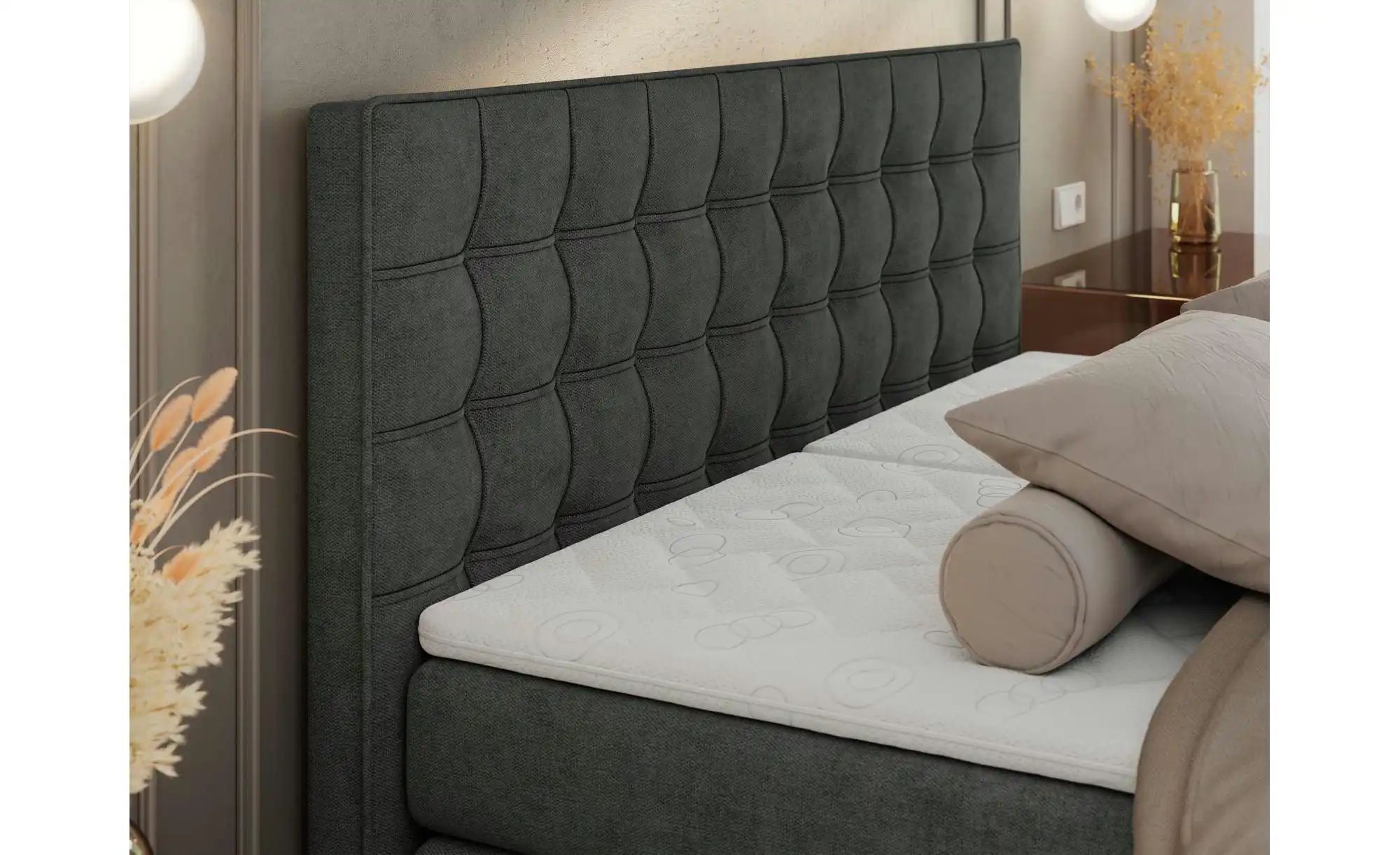 Motor Boxspringbett mit Bettkasten Elektro ¦ grau ¦ Maße (cm): B: 148 H: 11 günstig online kaufen