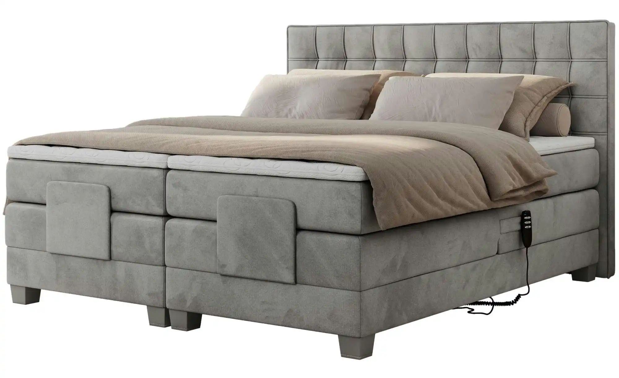 Motor Boxspringbett mit Bettkasten Elektro ¦ grau ¦ Maße (cm): B: 168 H: 11 günstig online kaufen