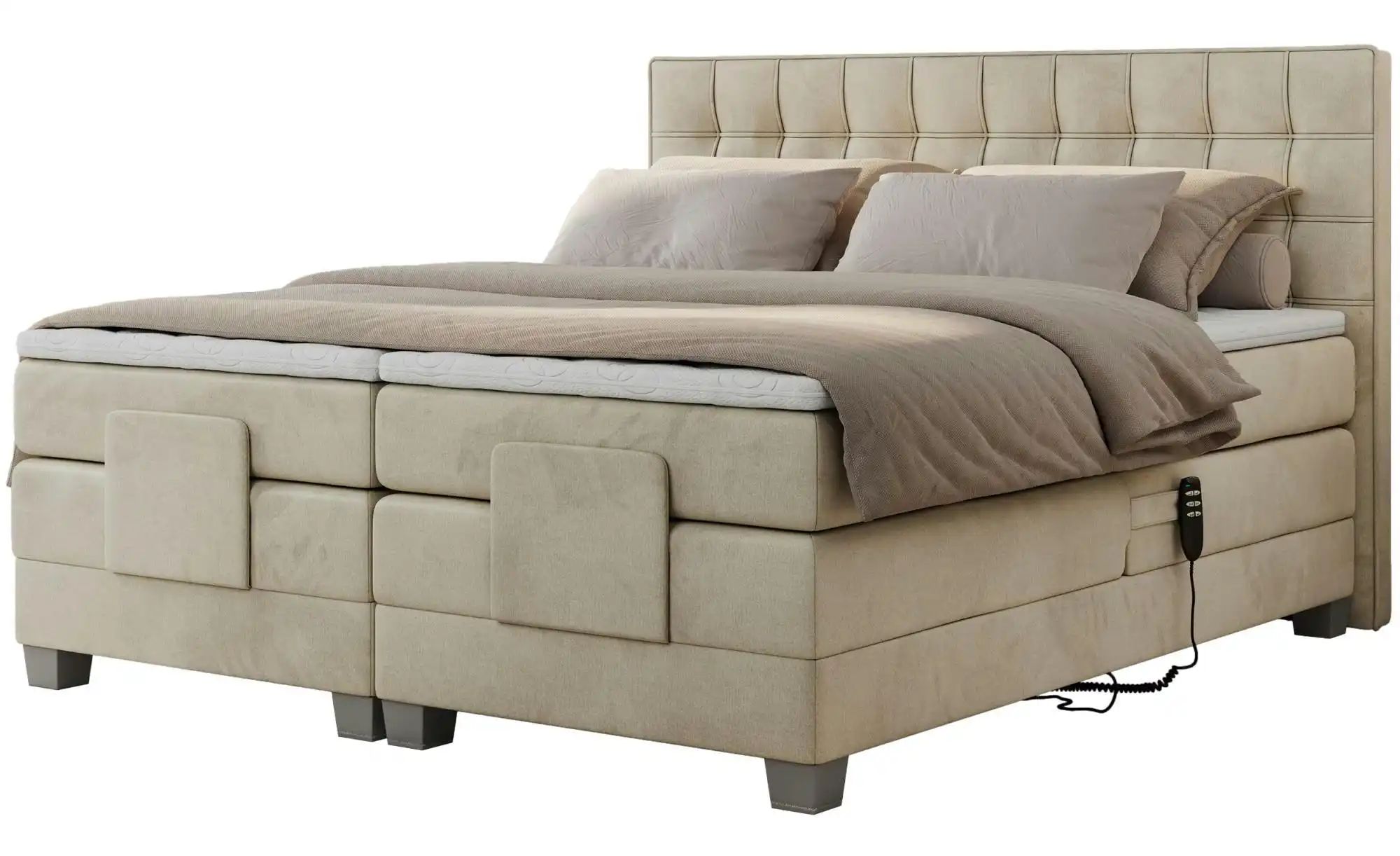 Motor Boxspringbett mit Bettkasten Elektro ¦ beige ¦ Maße (cm): B: 148 H: 1 günstig online kaufen