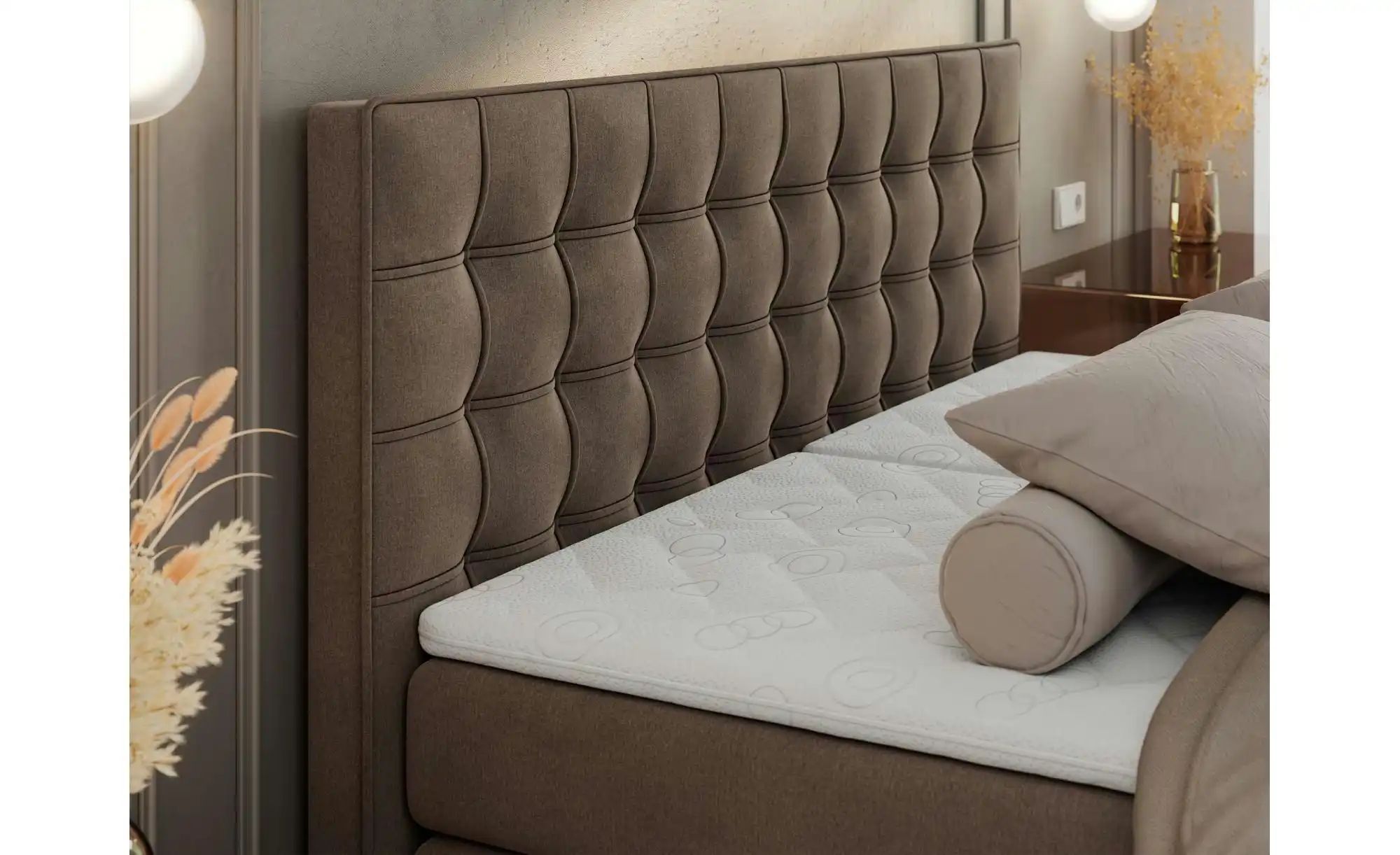 Thumbnail - Motor Boxspringbett mit Bettkasten Elektro ¦ braun ¦ Maße (cm): B: 208 H: 118 Betten > Komfortbetten - Höffner
