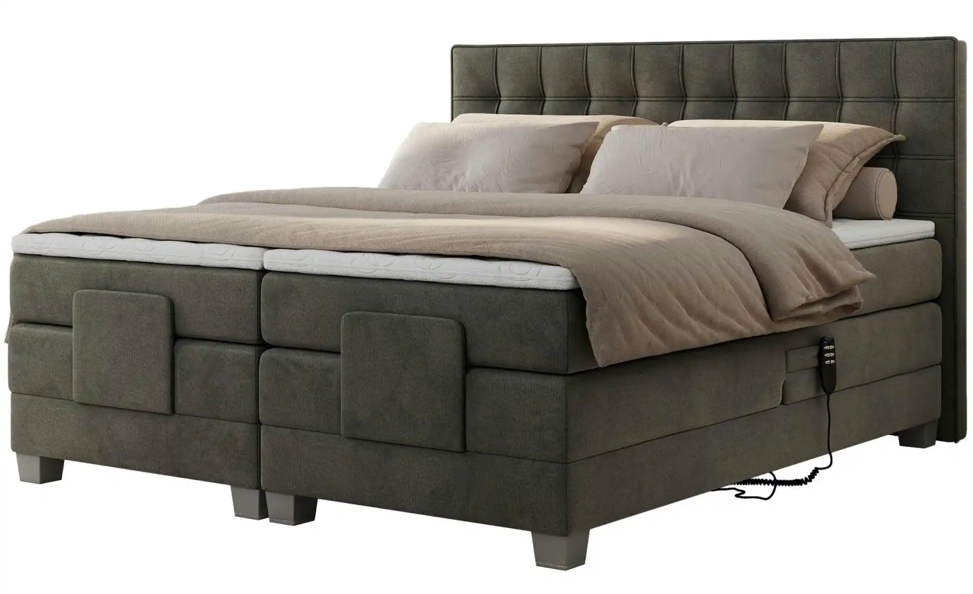 Motor Boxspringbett mit Bettkasten Elektro ¦ grau ¦ Maße (cm): B: 168 H: 11 günstig online kaufen