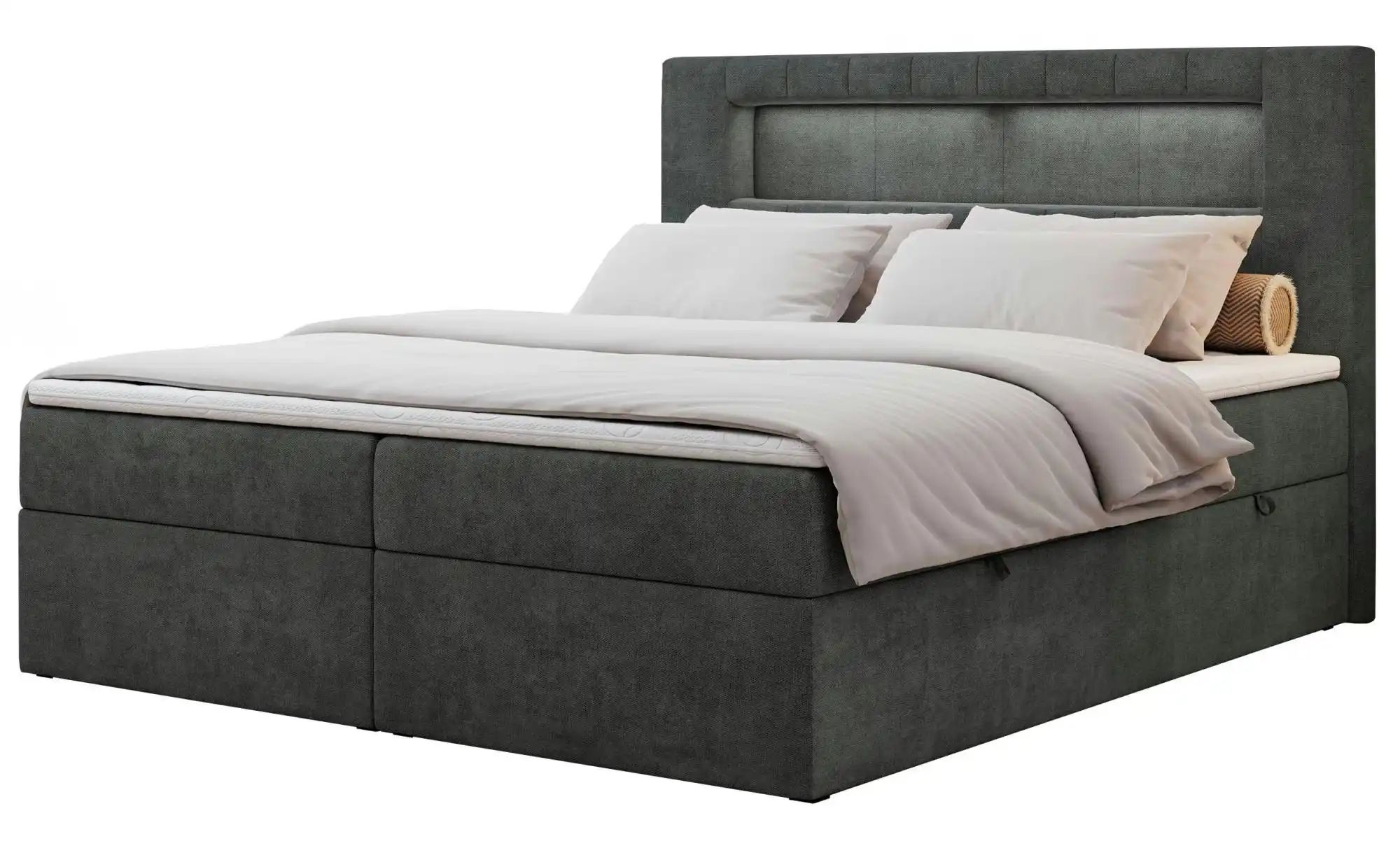 Boxbett mit Bettkasten Gold 5 ¦ grau ¦ Maße (cm): B: 160 H: 103 Betten > Ko günstig online kaufen