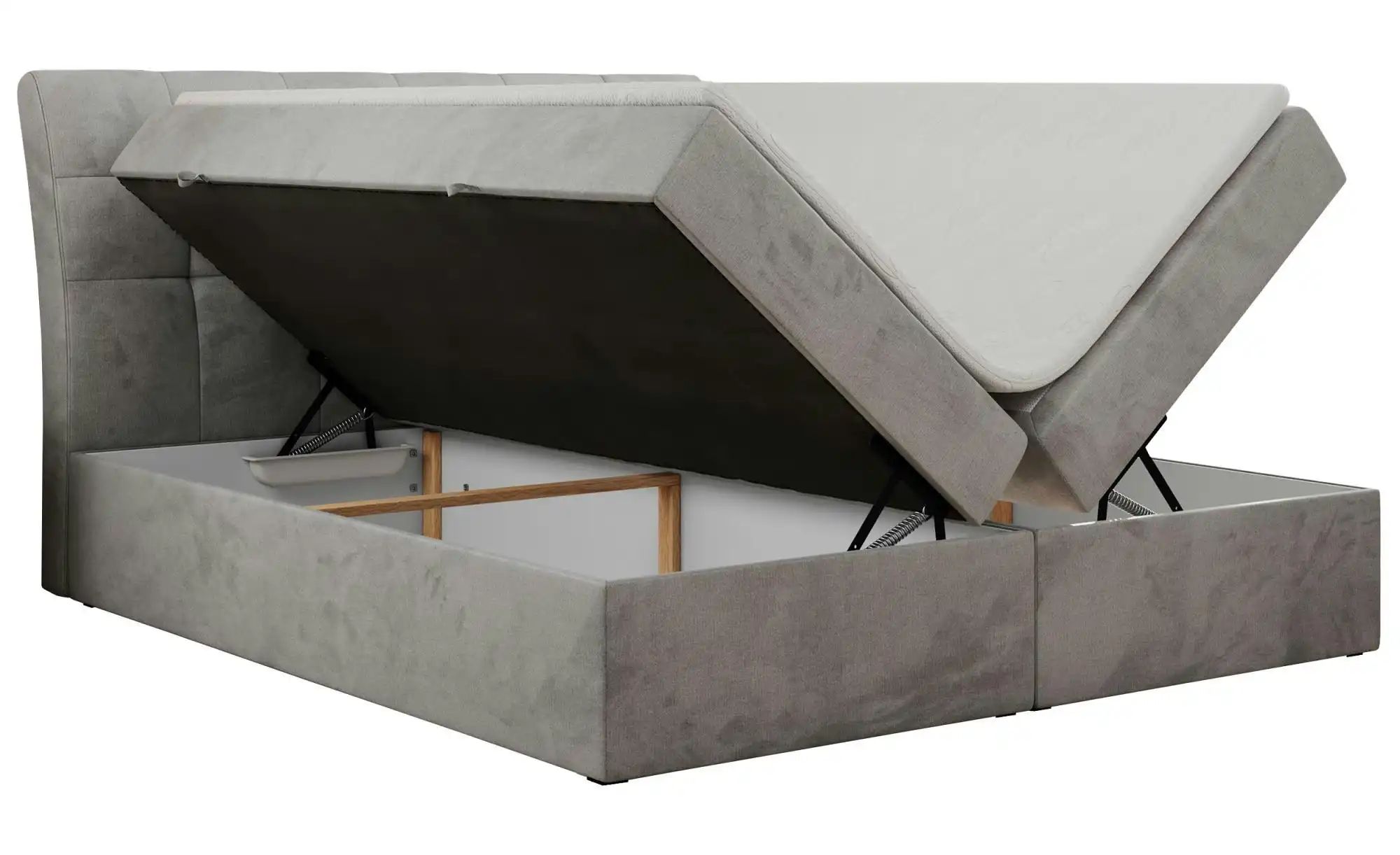 Boxbett mit Bettkasten Diegos ¦ grau ¦ Maße (cm): B: 140 H: 118 Betten > Ko günstig online kaufen