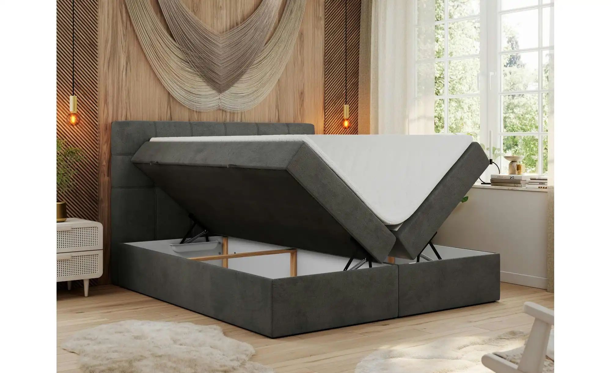 Thumbnail - Boxbett mit Bettkasten Erni ¦ grau ¦ Maße (cm): H: 110 Betten > Komfortbetten - Höffner