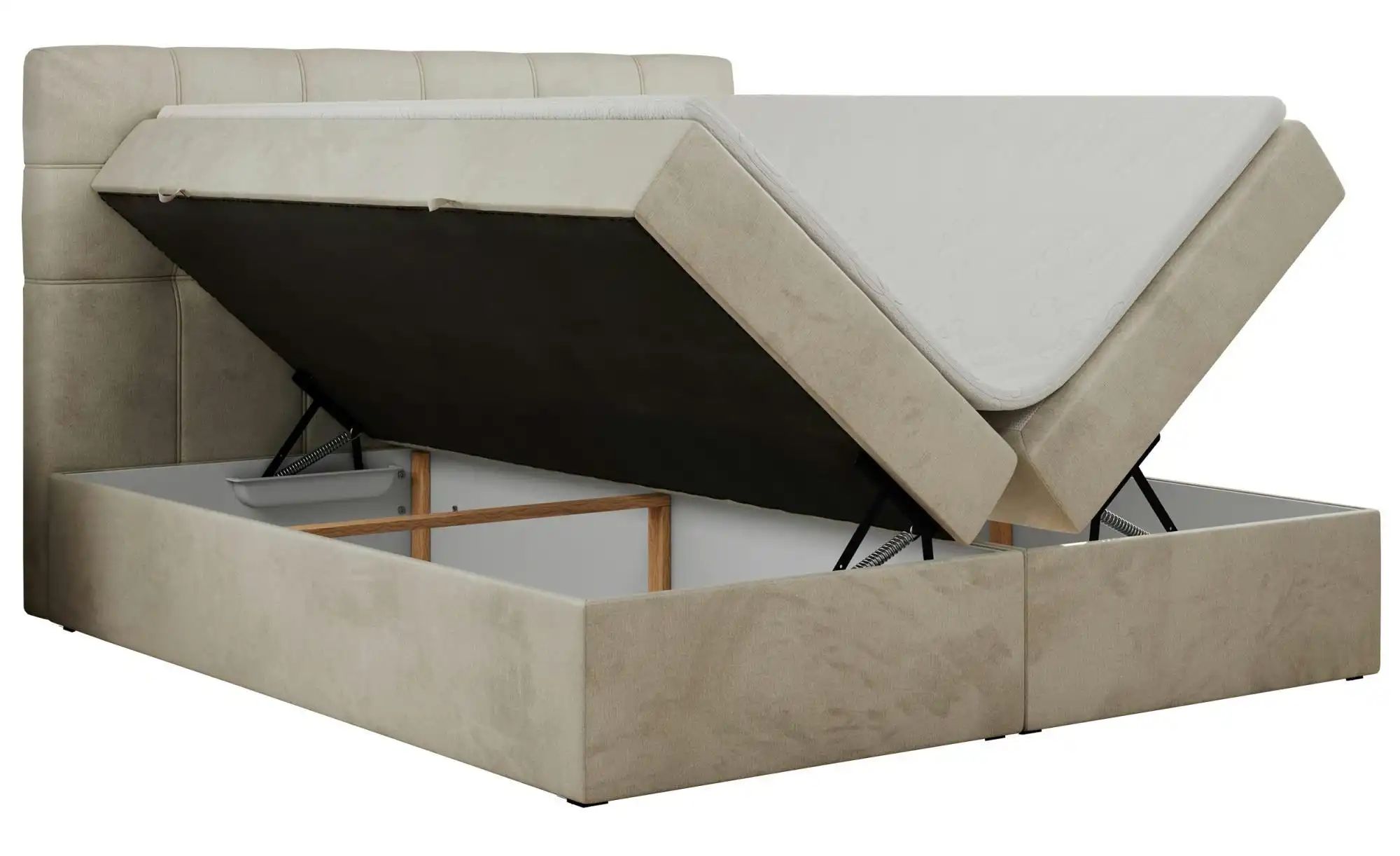 Boxbett mit Bettkasten Erni ¦ beige ¦ Maße (cm): H: 110 Betten > Komfortbet günstig online kaufen