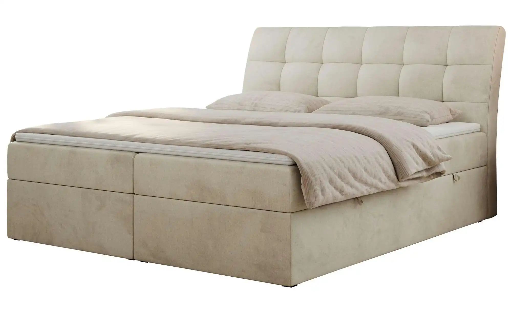 Boxbett mit Bettkasten Diegos ¦ beige ¦ Maße (cm): B: 140 H: 118 Betten > K günstig online kaufen