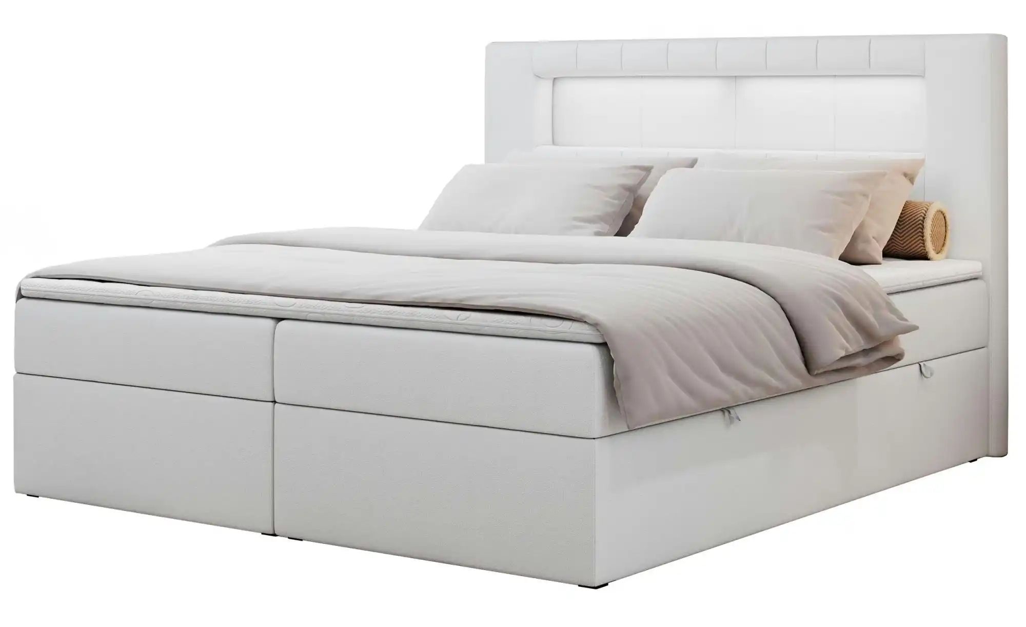 Boxbett mit Bettkasten Gold 5 ¦ weiß ¦ Maße (cm): H: 103 Betten > Komfortbe günstig online kaufen