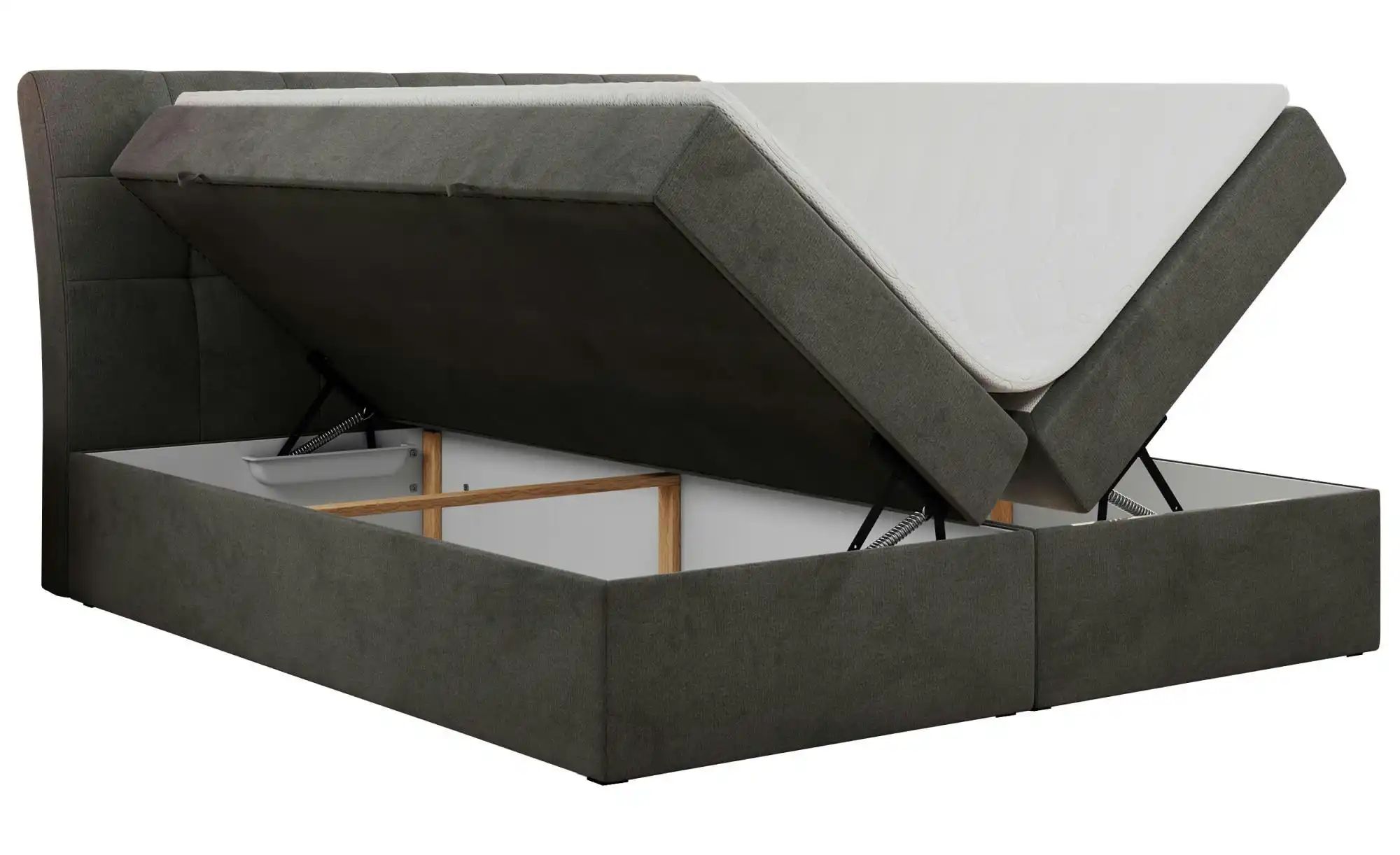 Boxbett mit Bettkasten Diegos ¦ grau ¦ Maße (cm): H: 118 Betten > Komfortbe günstig online kaufen