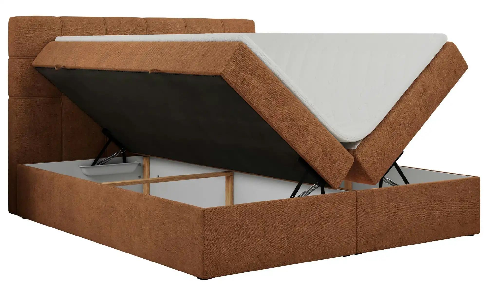 Boxbett mit Bettkasten Erni ¦ orange ¦ Maße (cm): H: 110 Betten > Komfortbe günstig online kaufen