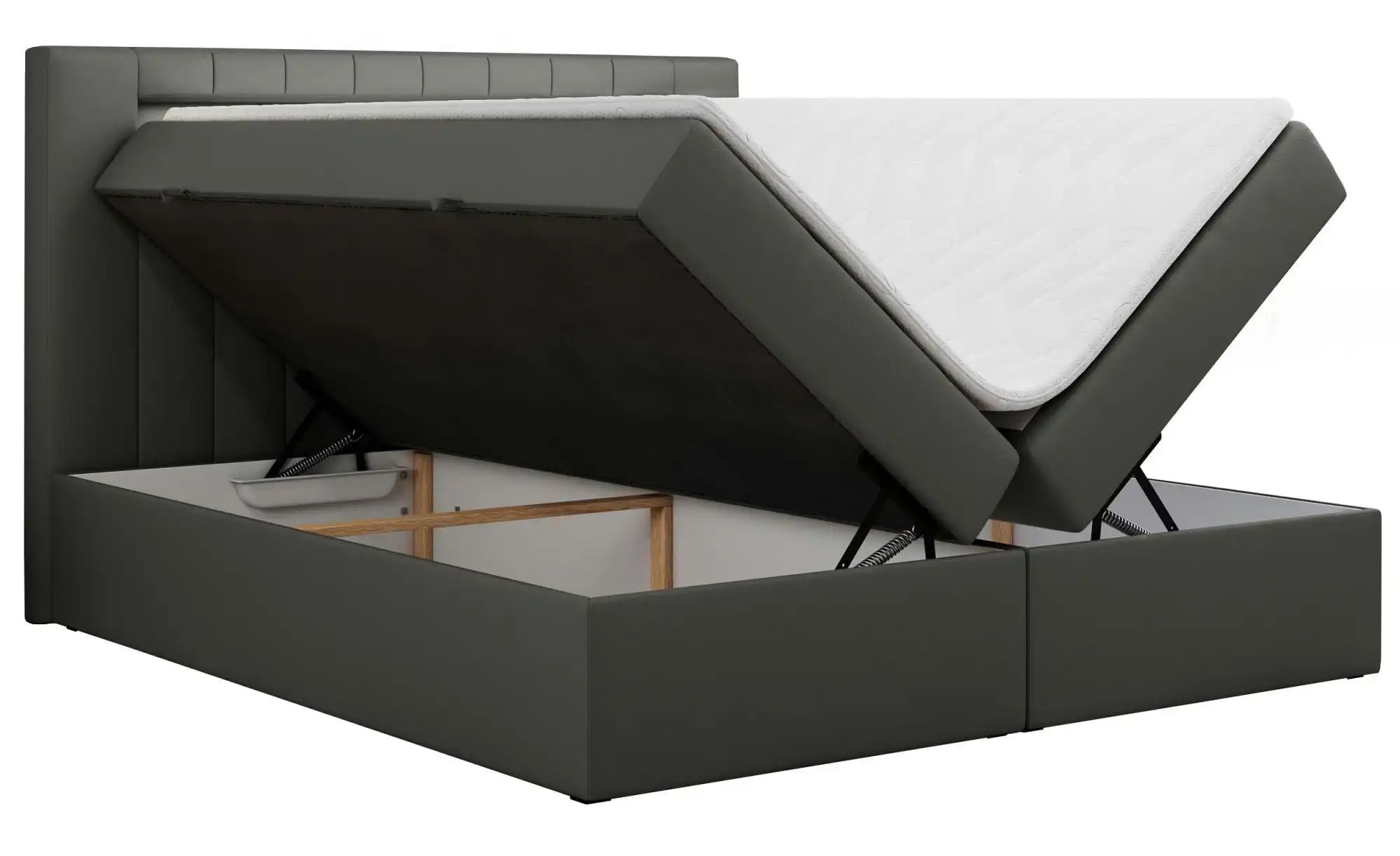 Thumbnail - Boxbett mit Bettkasten Gold 5 ¦ grau ¦ Maße (cm): B: 160 H: 103 Betten > Komfortbetten - Höffner