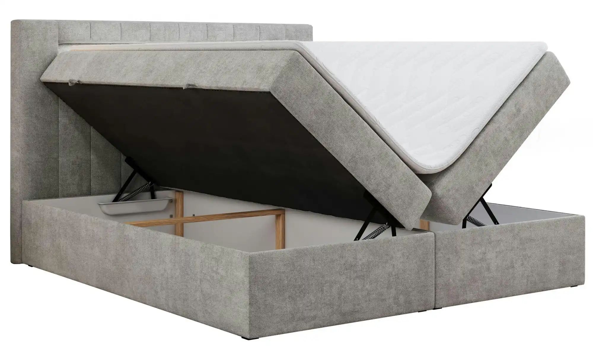 Boxbett mit Bettkasten Gold 5 ¦ grau ¦ Maße (cm): H: 103 Betten > Komfortbe günstig online kaufen