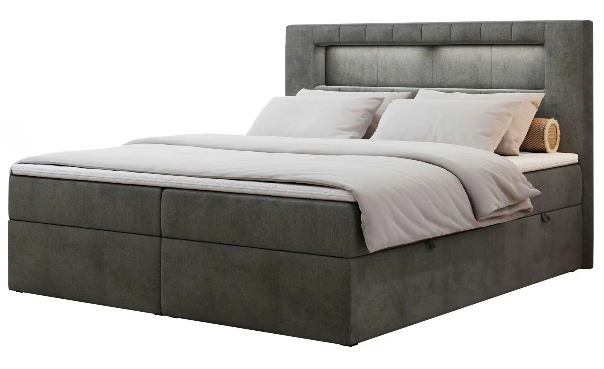 Boxbett mit Bettkasten Gold 5 ¦ grau ¦ Maße (cm): H: 103 Betten > Komfortbe günstig online kaufen