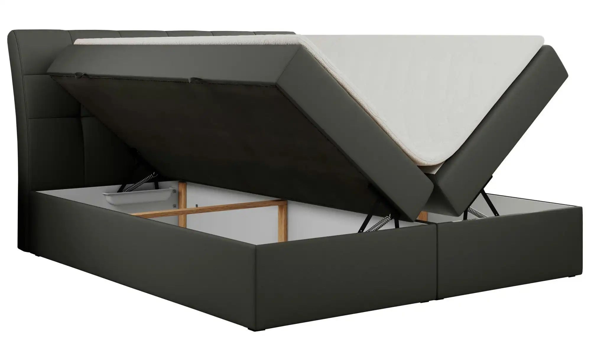 Boxbett mit Bettkasten Diegos ¦ grau ¦ Maße (cm): H: 118 Betten > Komfortbe günstig online kaufen